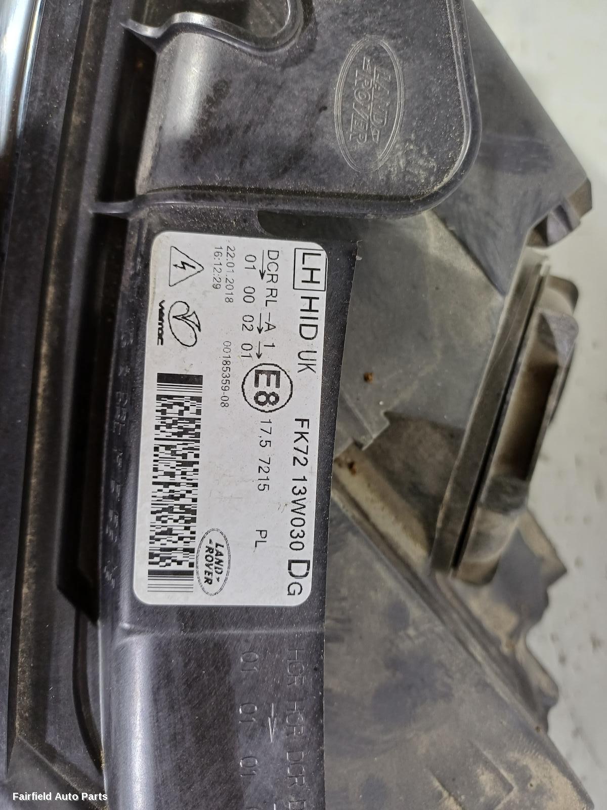 2015-2019 Land Rover Discovery Sport Left Headlamp