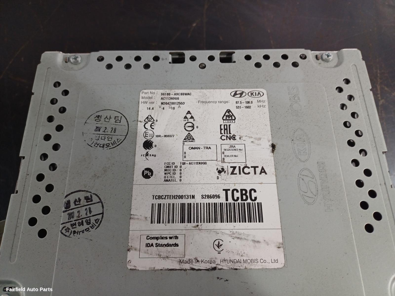 2015-2020 Kia Carnival/grand Carnival Radio Cd Dvd Sat Tv