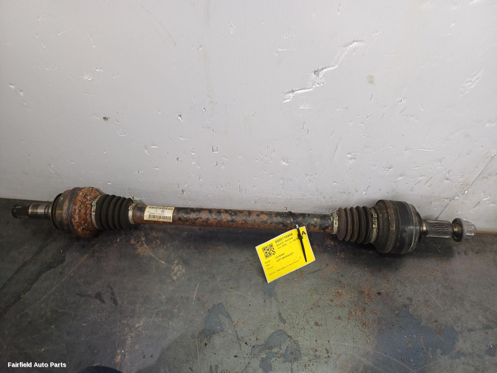 2010-2018 Porsche Cayenne Left Driveshaft