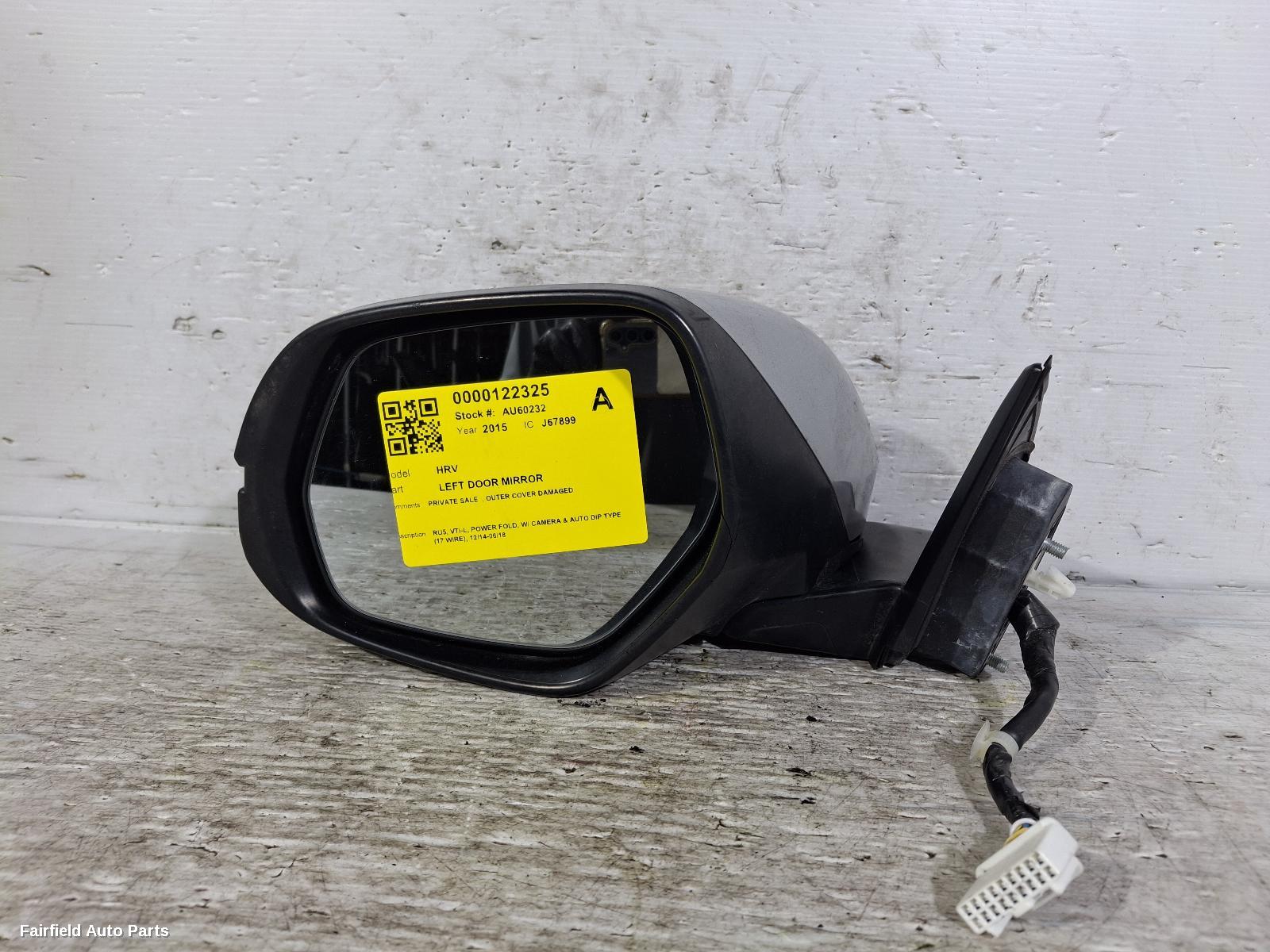 2014-2018 Honda Hrv Left Door Mirror