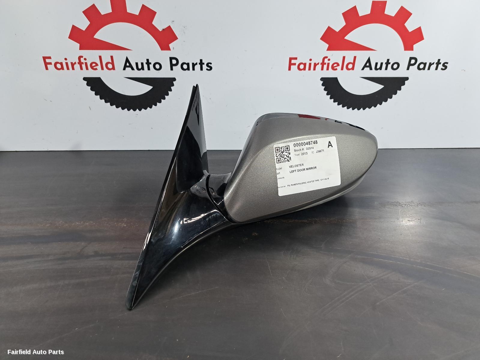 2011-2018 Hyundai Veloster Left Door Mirror