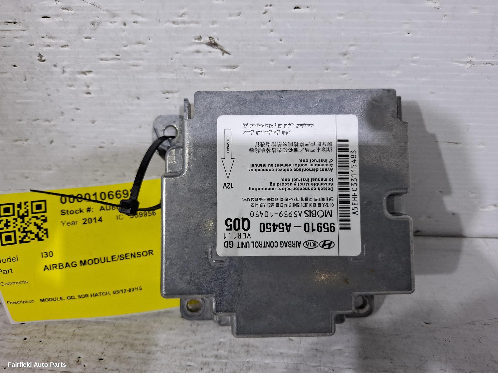 2012-2015 Hyundai I30 Airbag Module Sensor