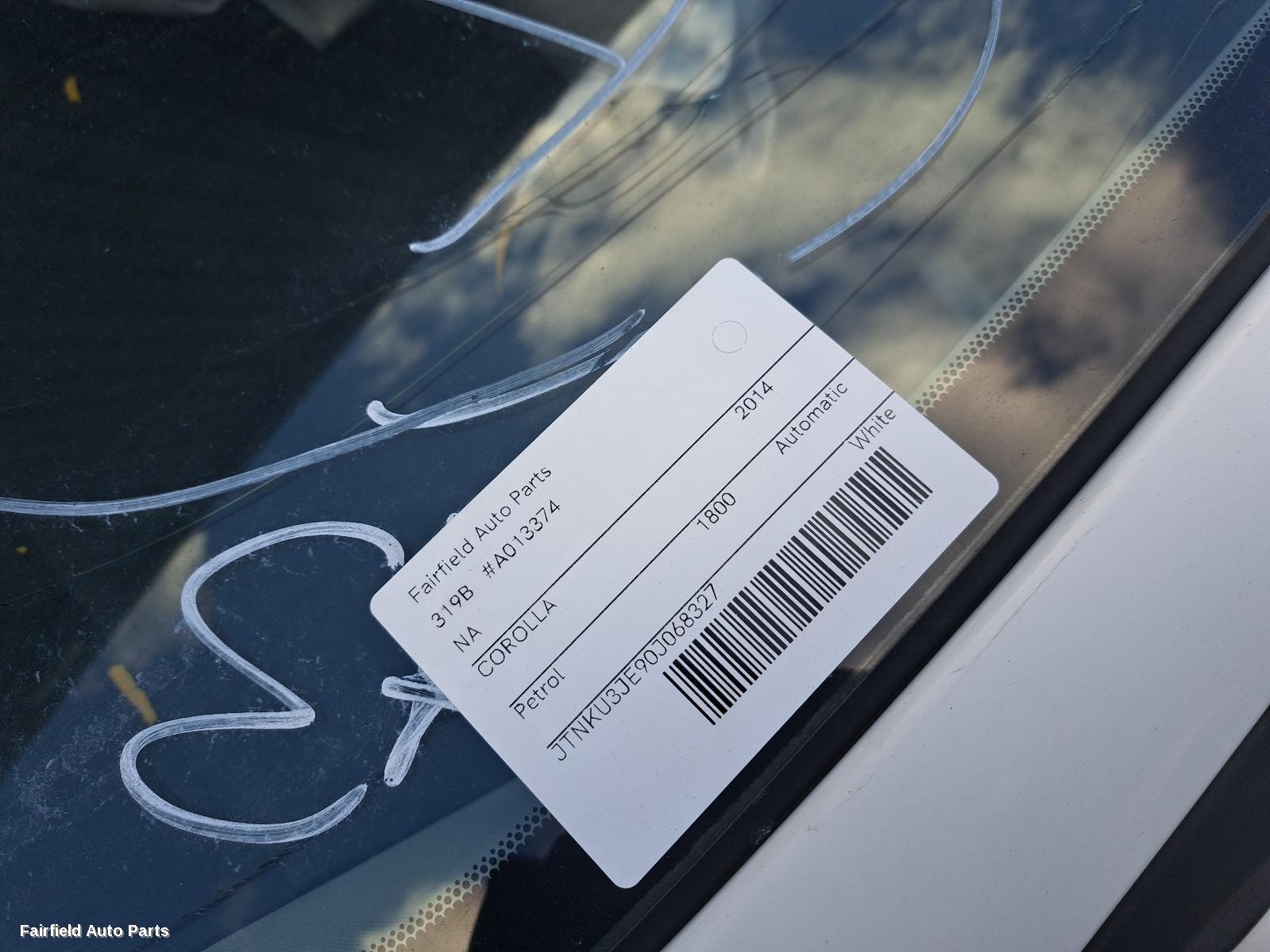 2014 Toyota Corolla Left Taillight