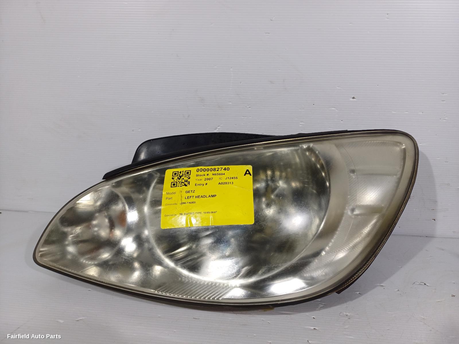 2005-2007 Hyundai Getz Left Headlamp