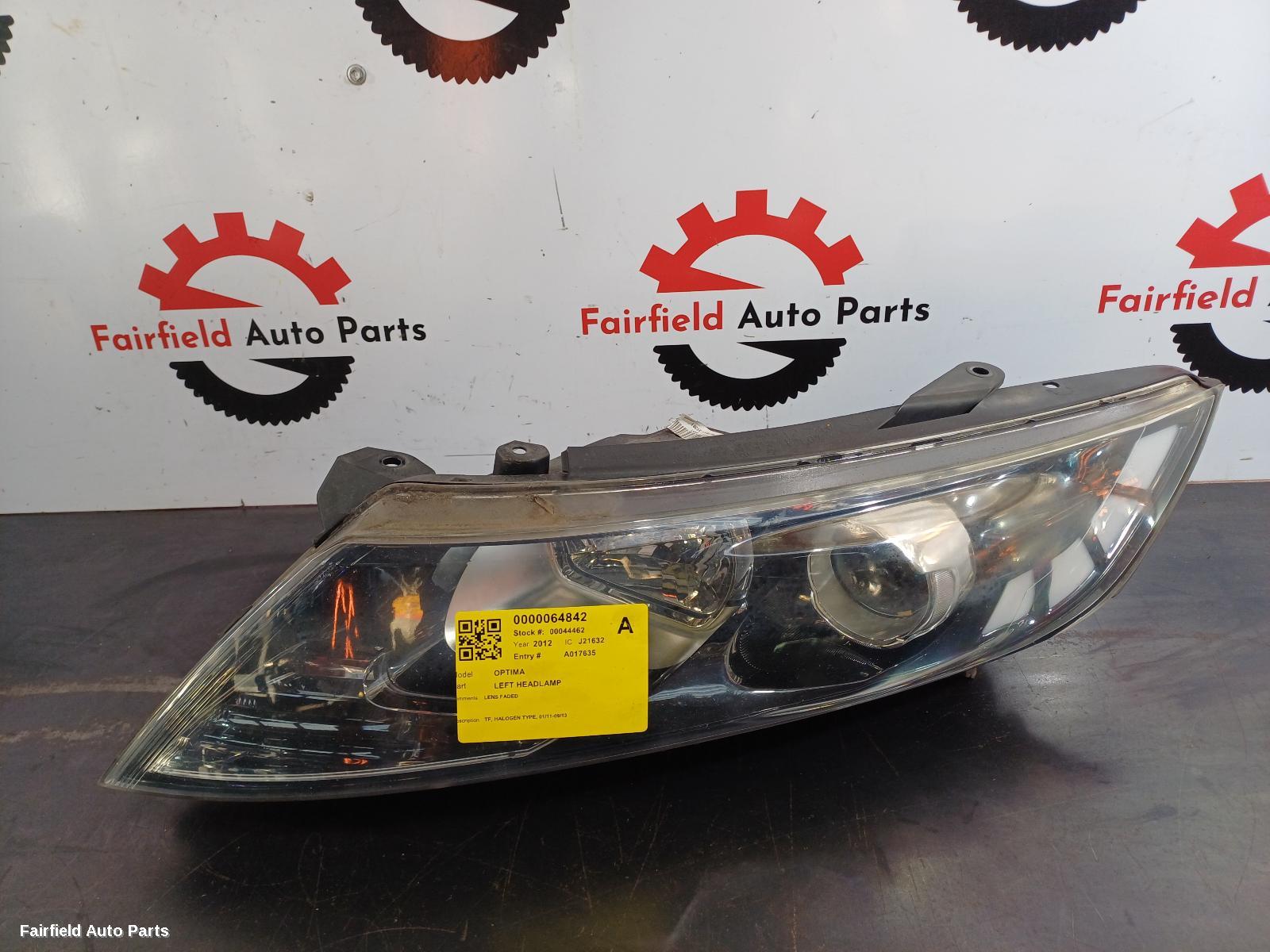 2011-2013 Kia Optima Left Headlamp
