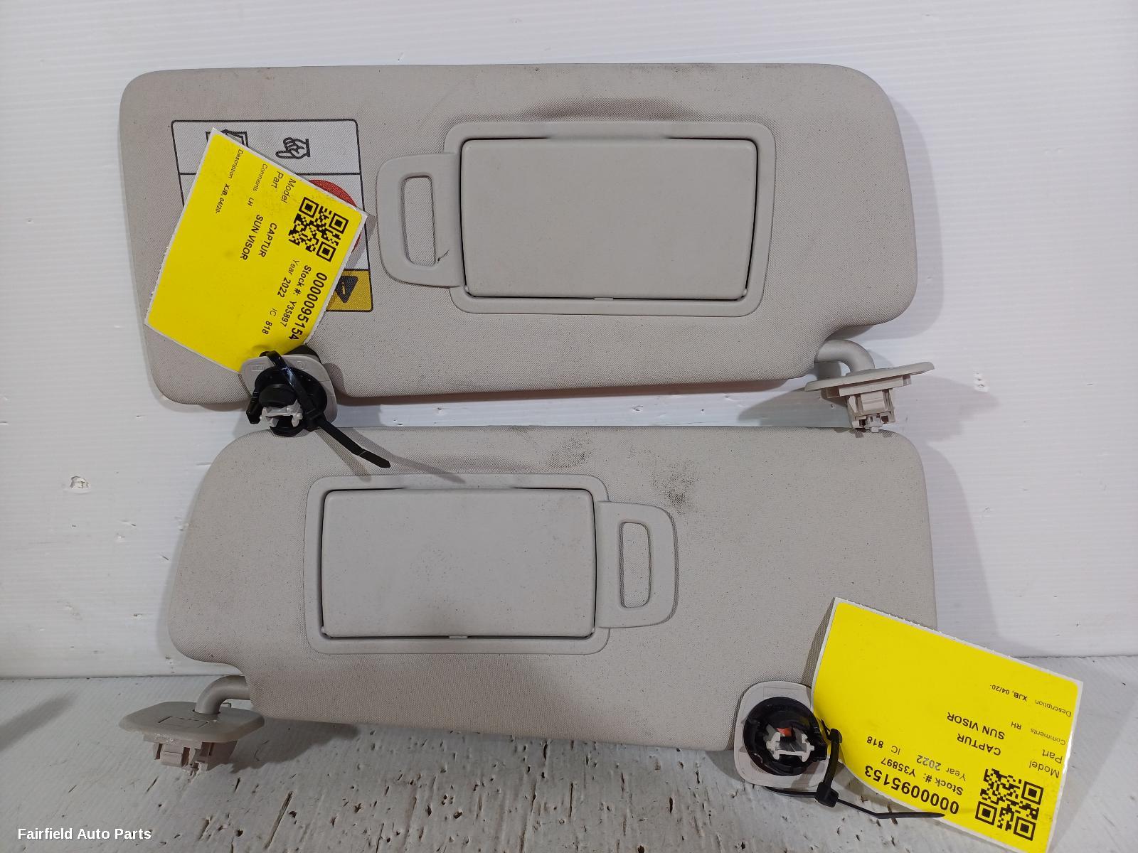 2020-2026 Renault Captur Sunvisor