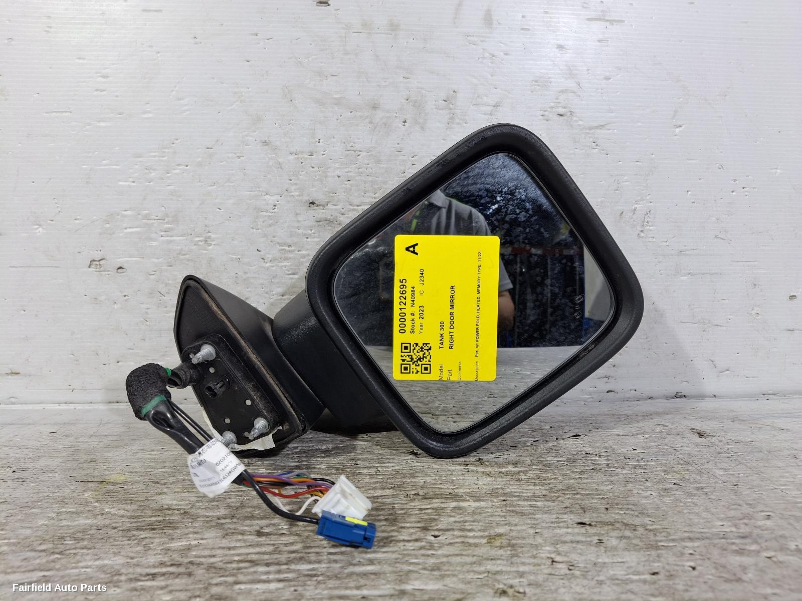 2022-2025 Great Wall Tank 300 Right Door Mirror