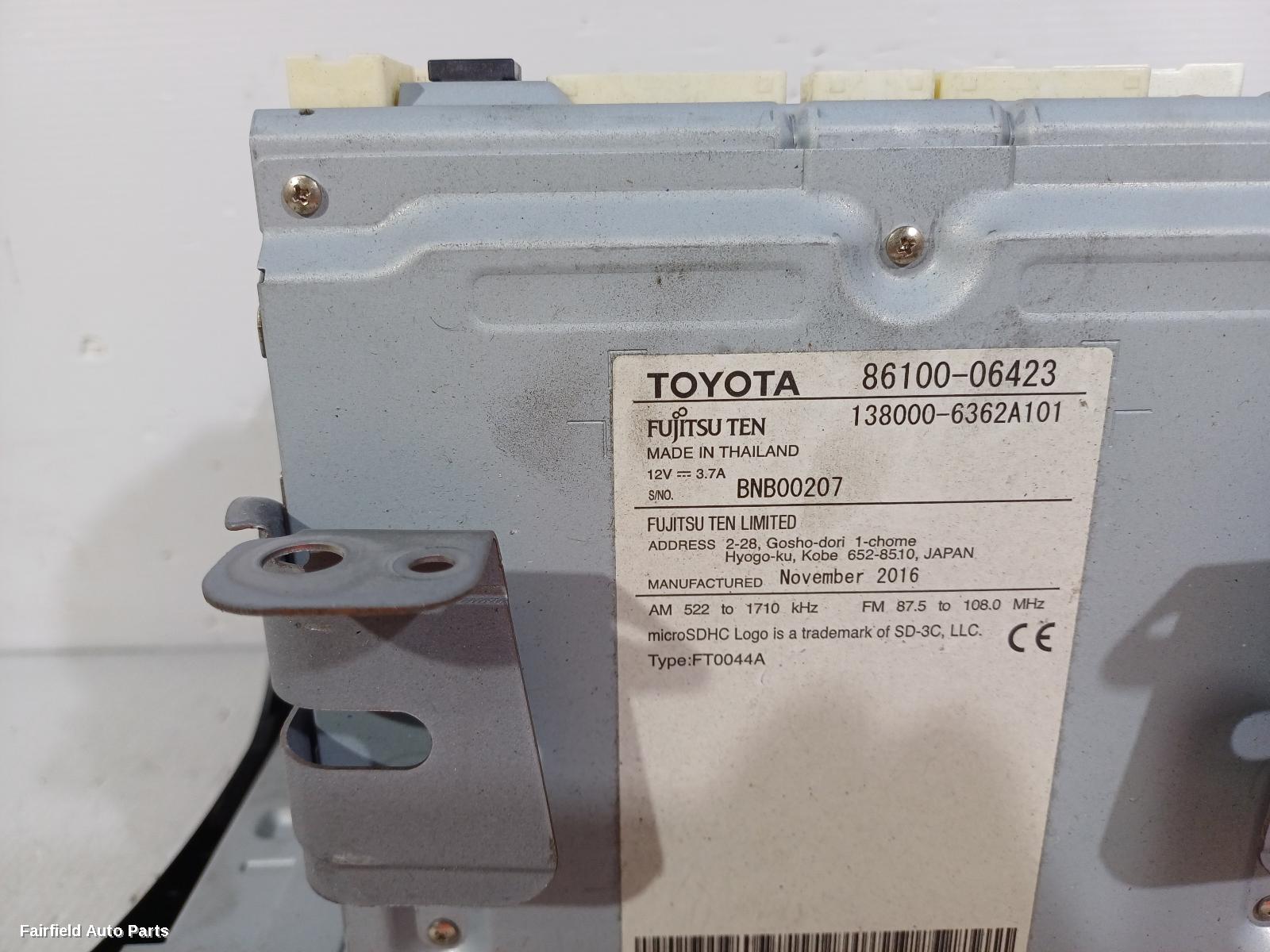 2015-2017 Toyota Camry Radio Cd Dvd Sat Tv