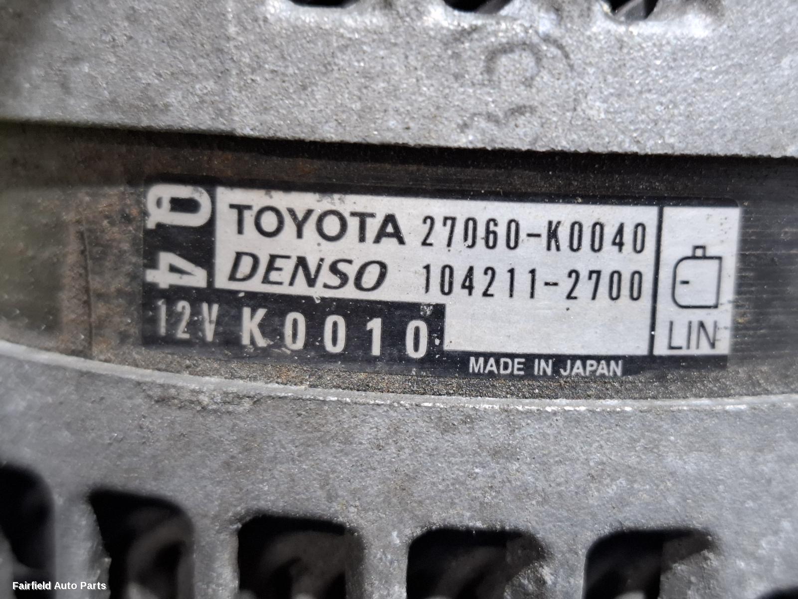 2020-2023 Toyota Yaris Cross Alternator