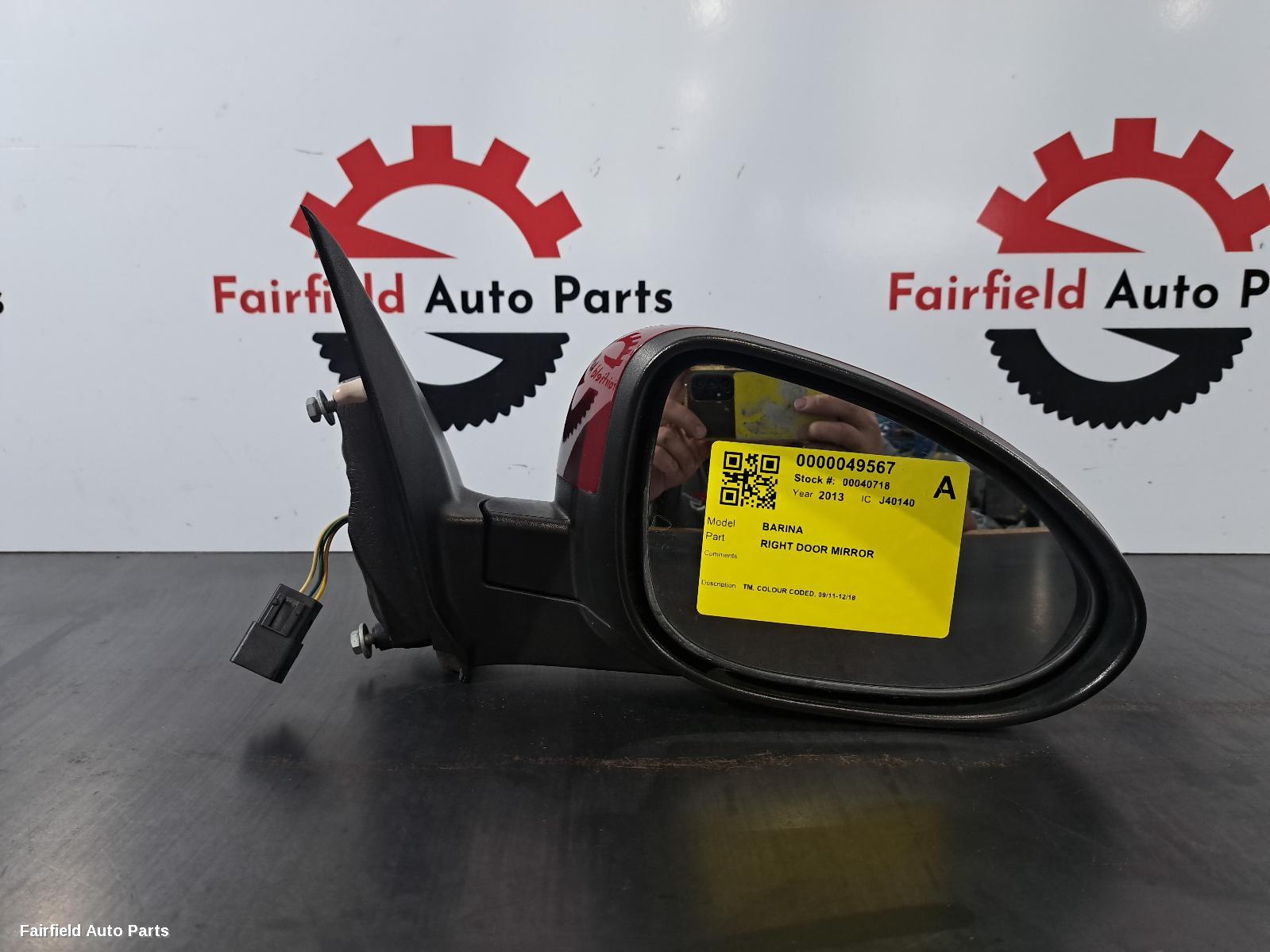 2013 Holden Barina Right Door Mirror