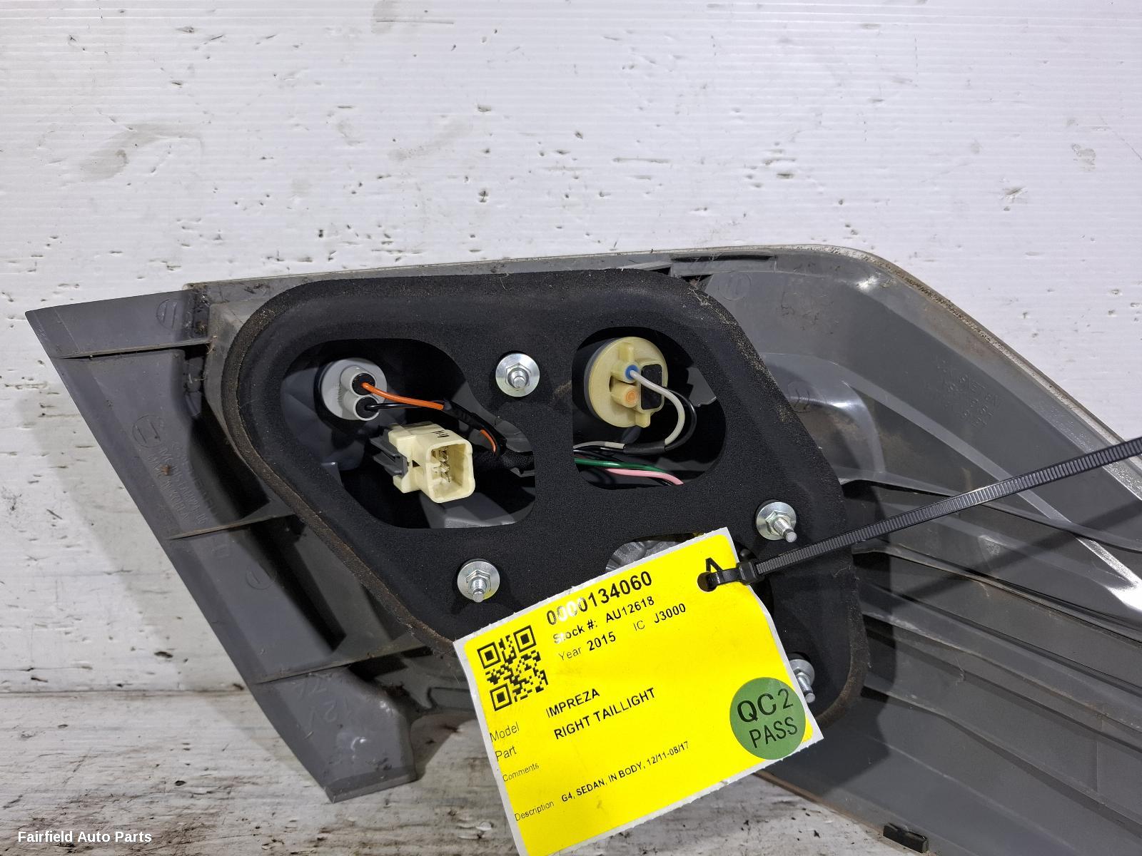 2011-2017 Subaru Impreza Right Taillight
