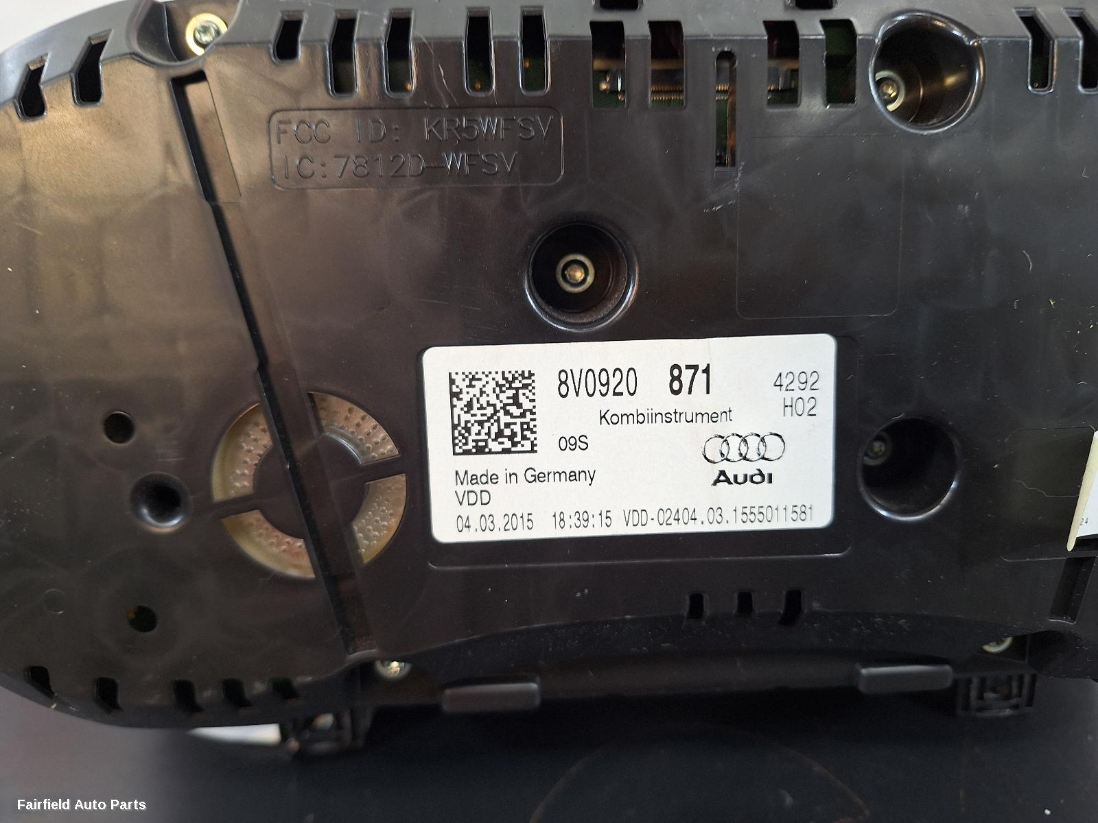 2013-2020 Audi A3 Instrument Cluster