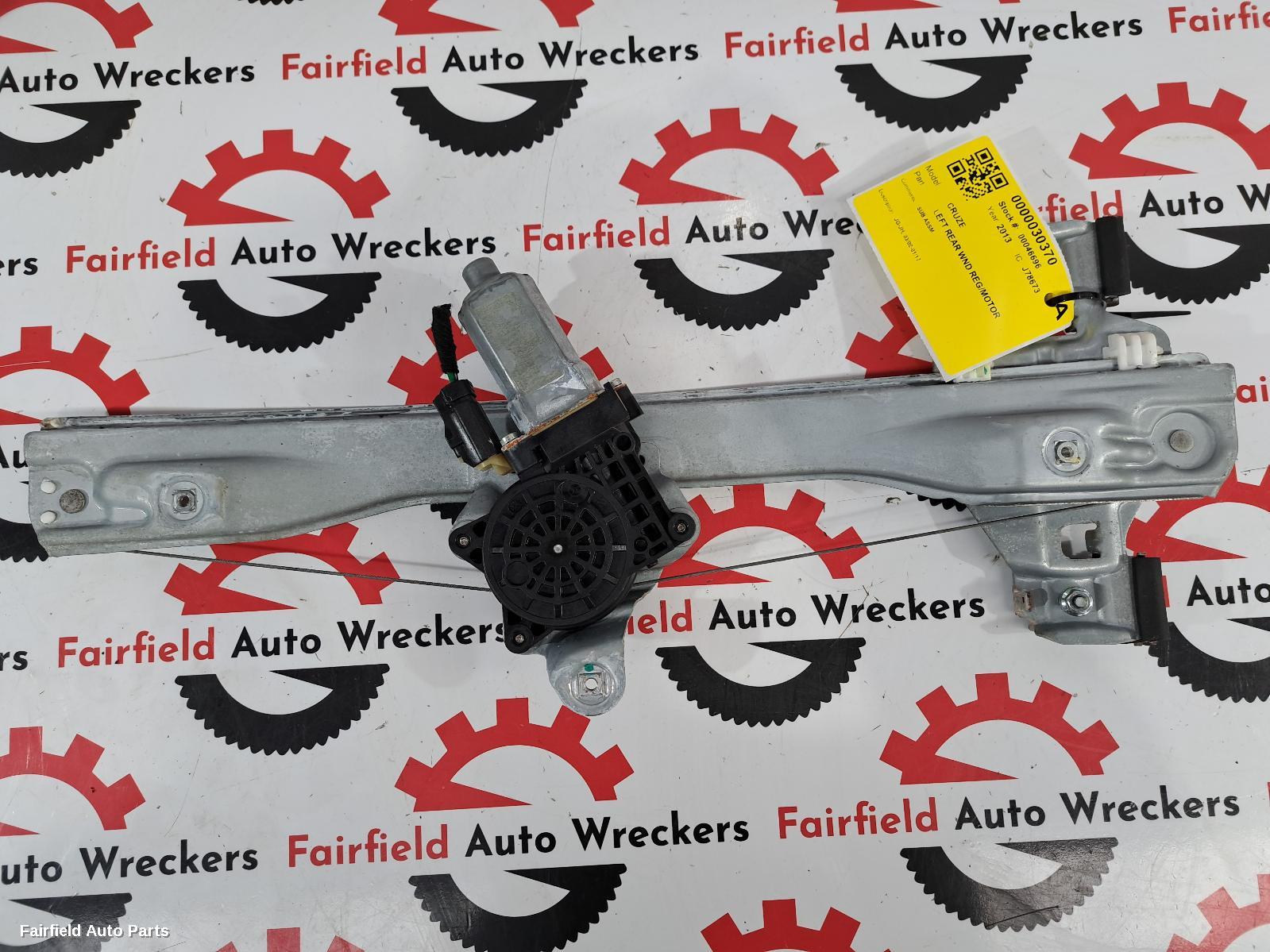 2013 Holden Cruze Left Rear Wnd Reg Motor