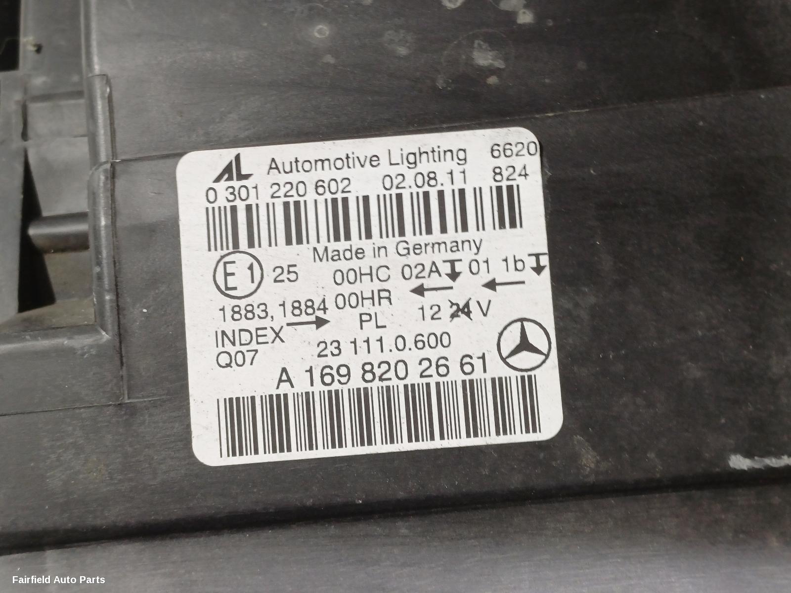 2007 Mercedes B Class Right Headlamp