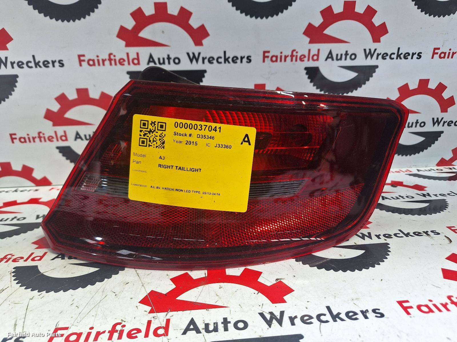 2013-2016 Audi A3 Right Taillight