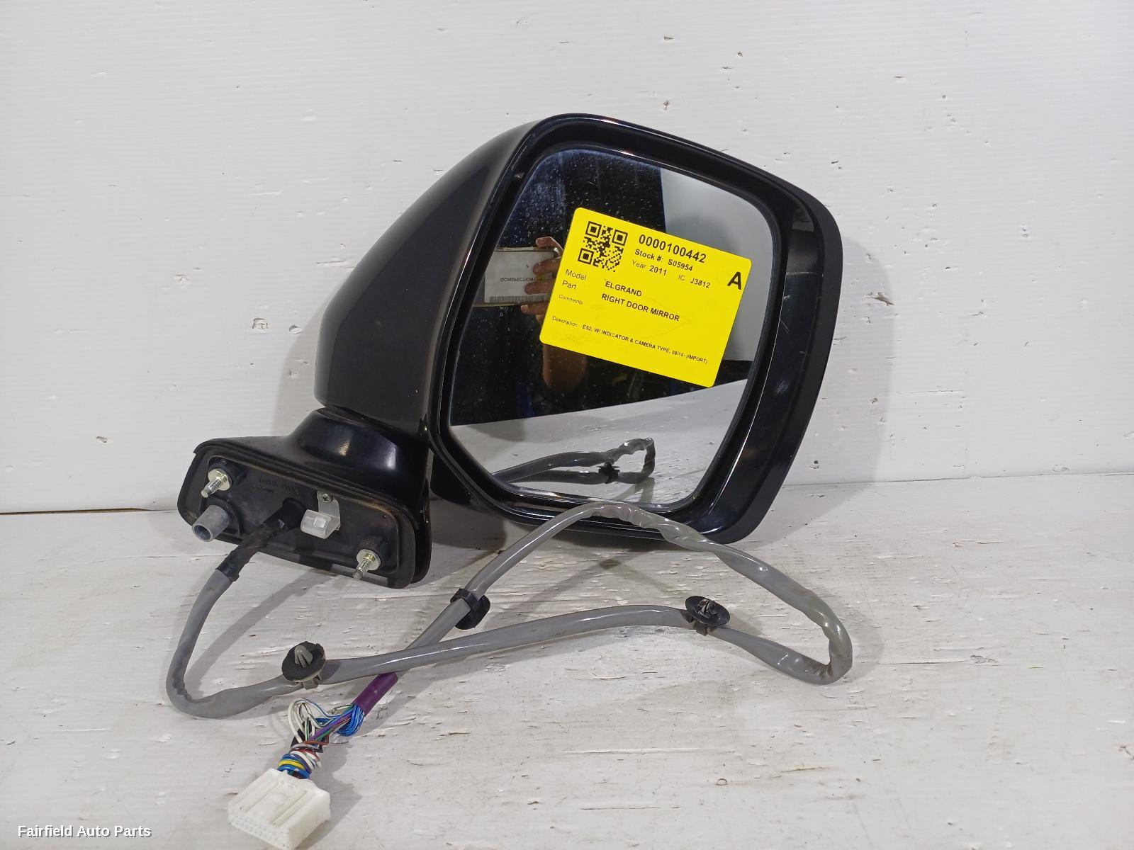 2010-2022 Nissan Elgrand Right Door Mirror