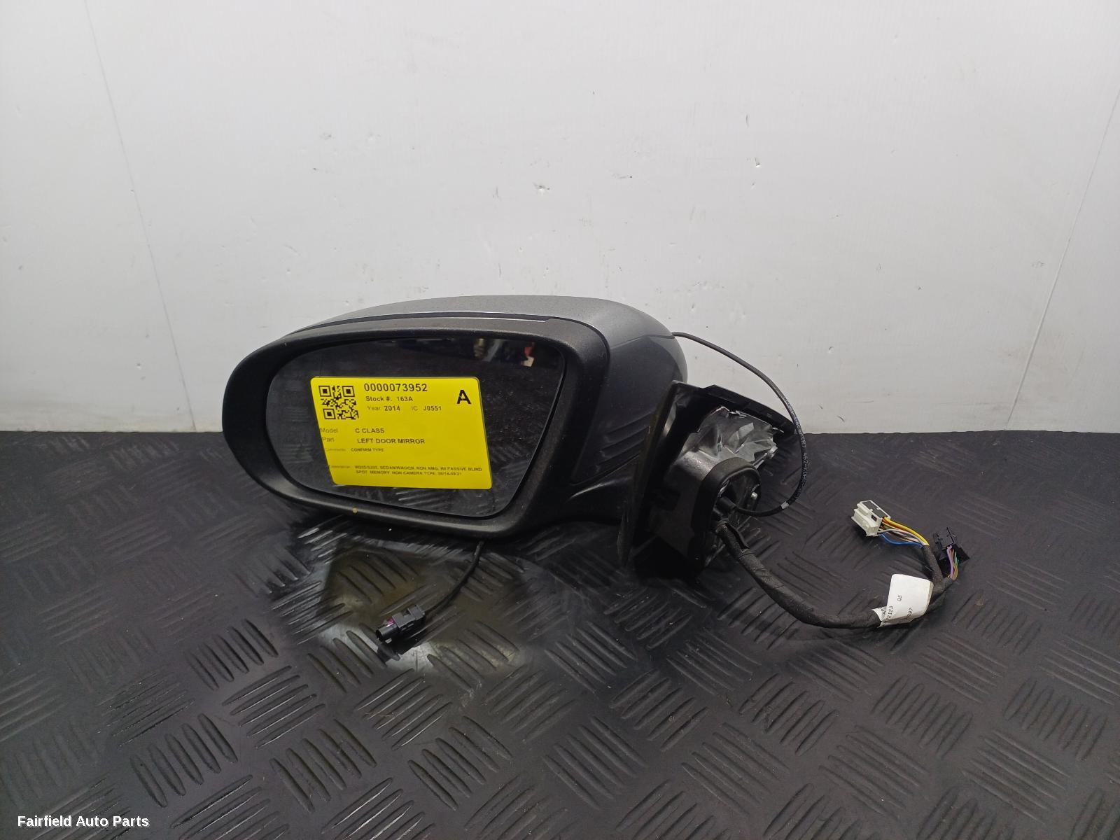 2014-2021 Mercedes C Class Left Door Mirror