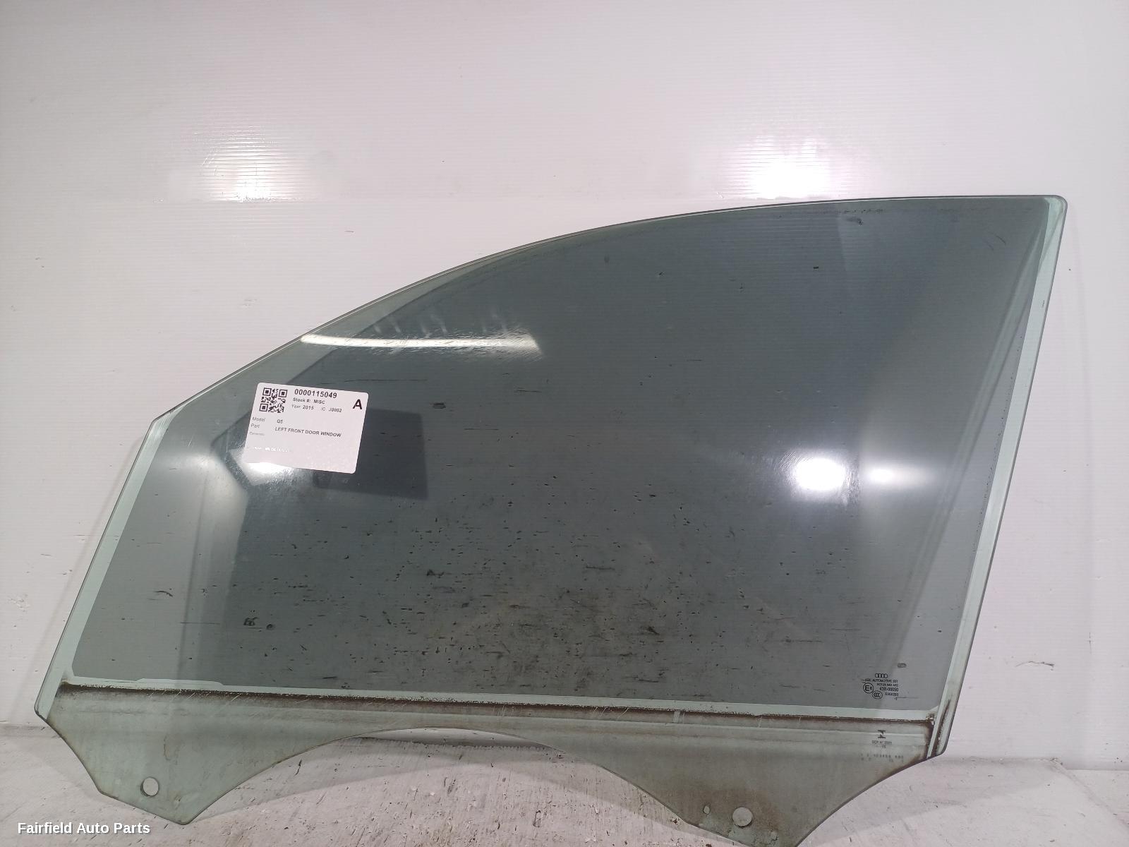 2008-2017 Audi Q5 Left Front Door Window
