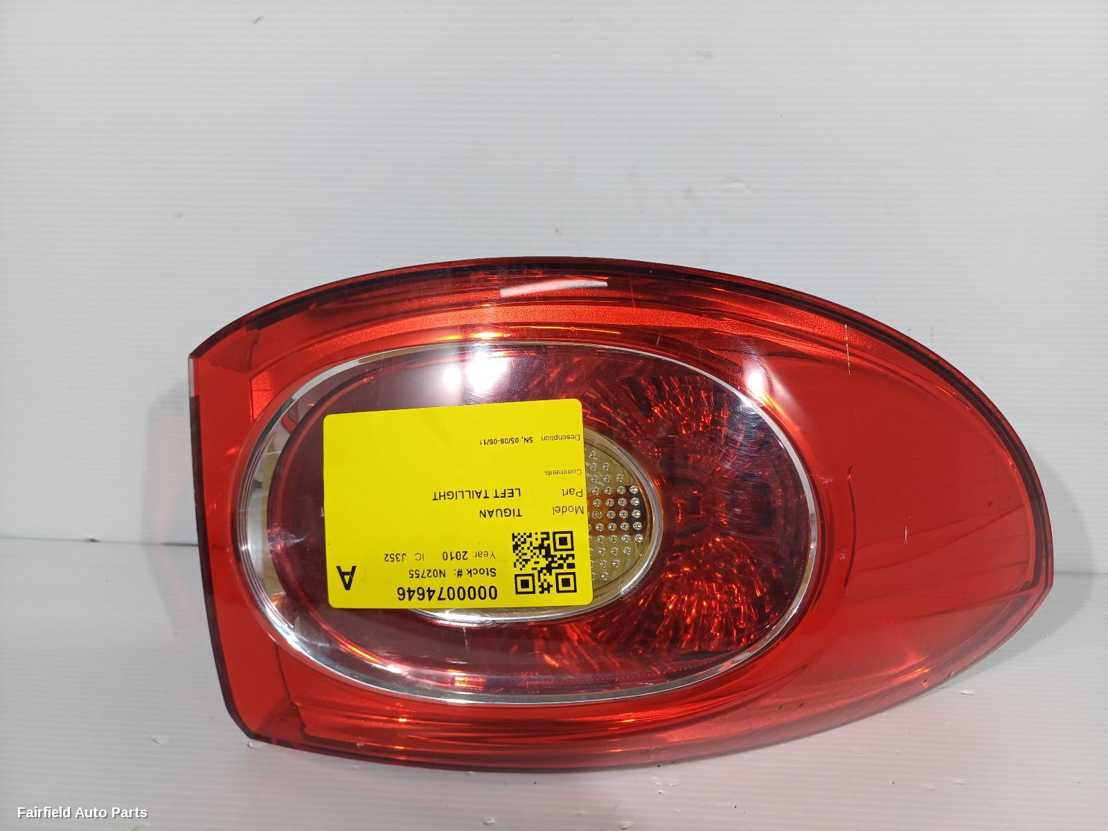 2008-2011 Volkswagen Tiguan Left Taillight