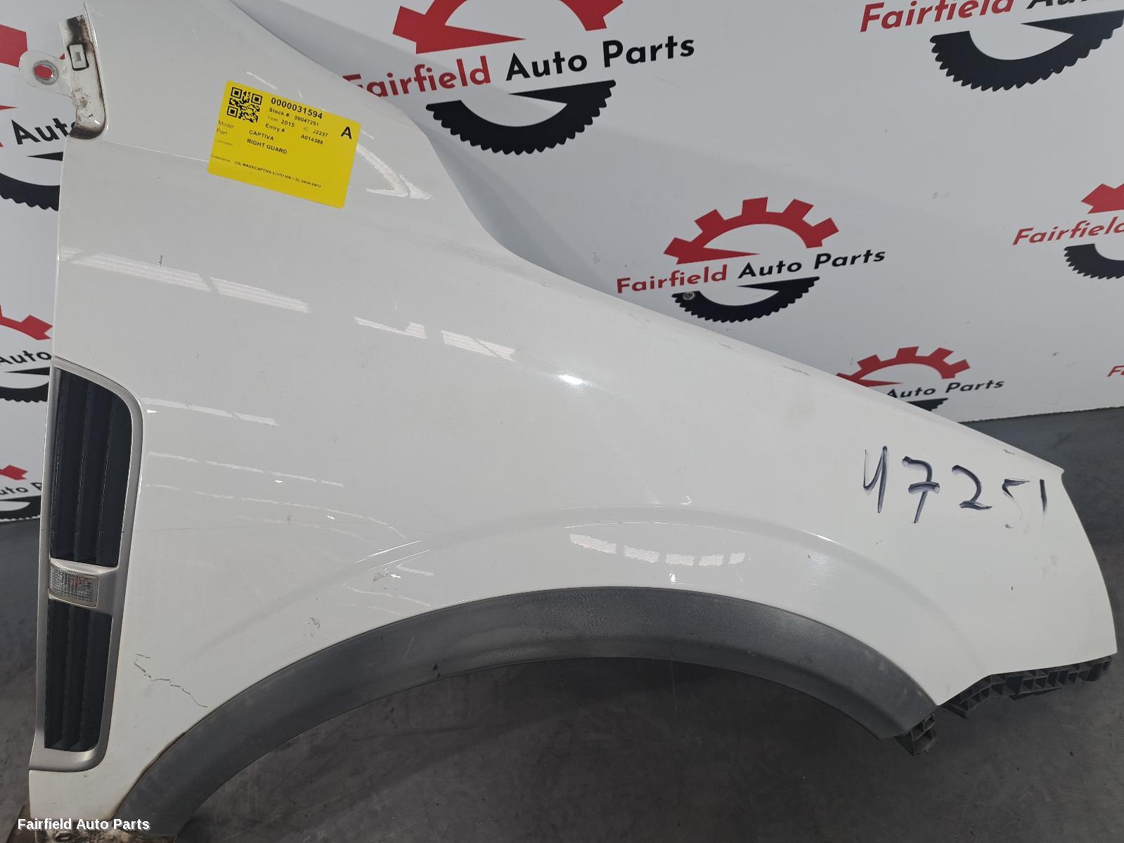 2015 Holden Captiva Right Guard