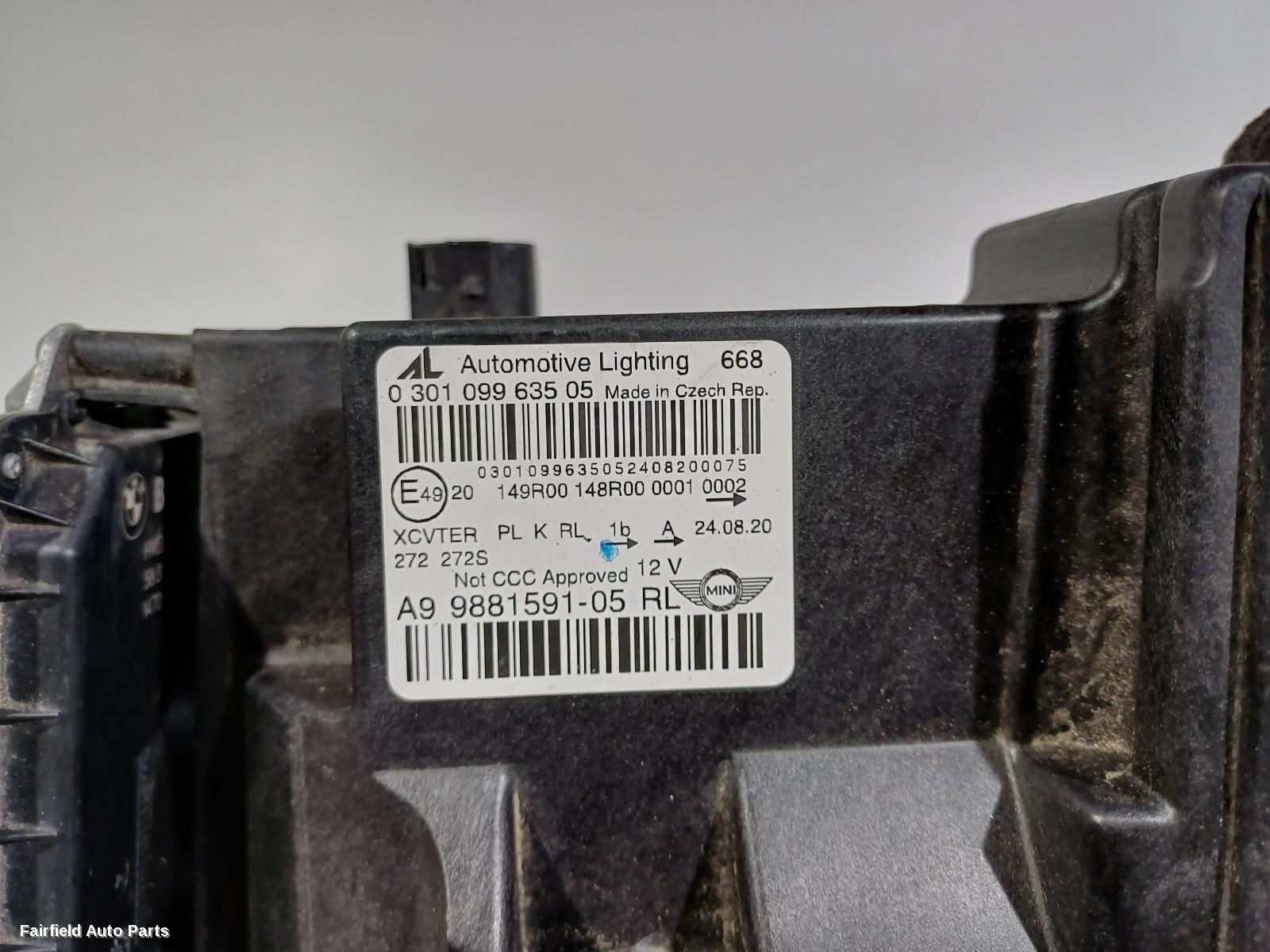2020-2023 Mini Countryman Left Headlamp