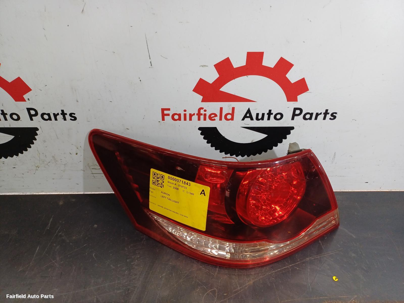 2006-2009 Toyota Aurion Left Taillight