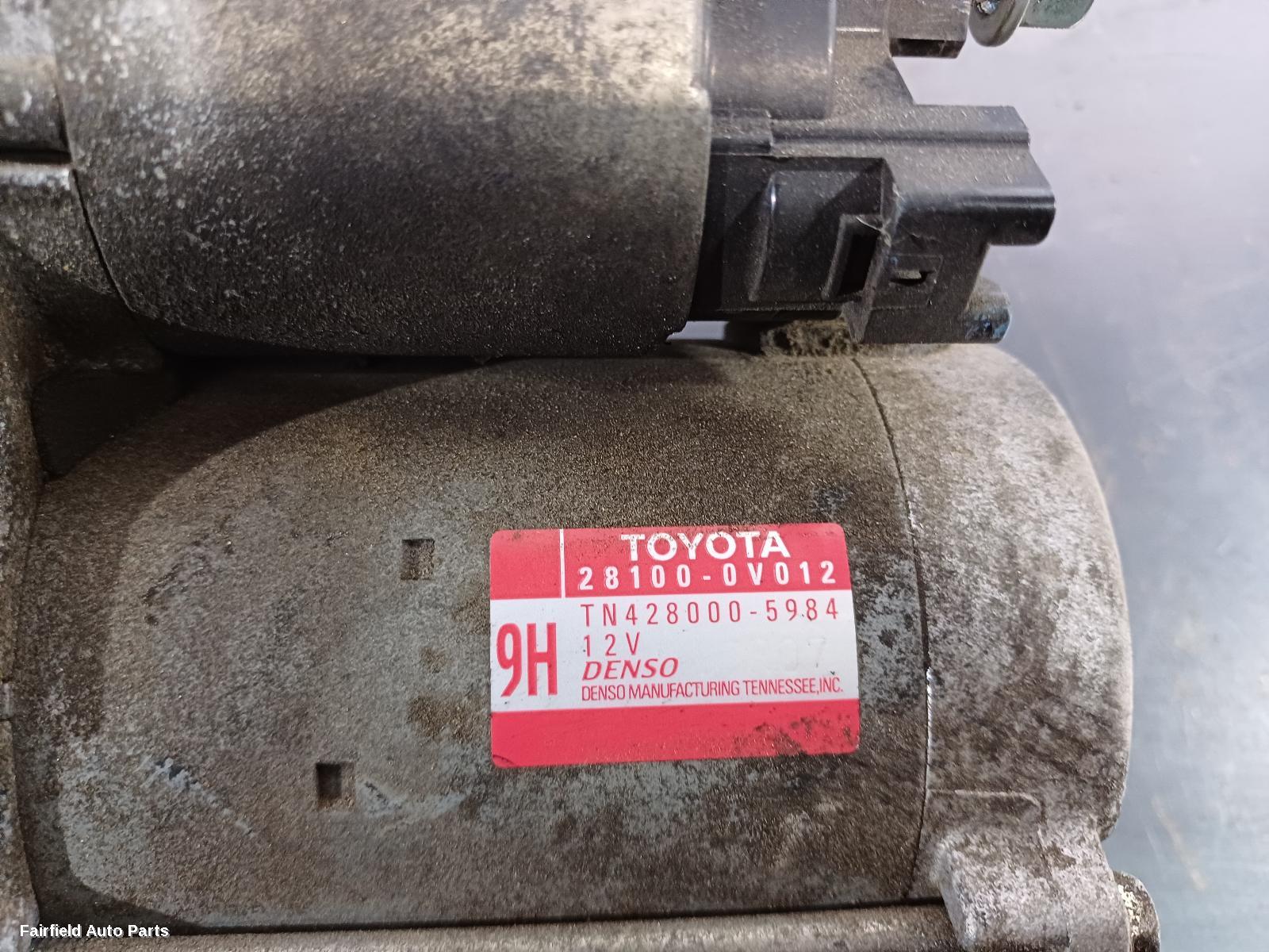2012-2017 Toyota Aurion Starter