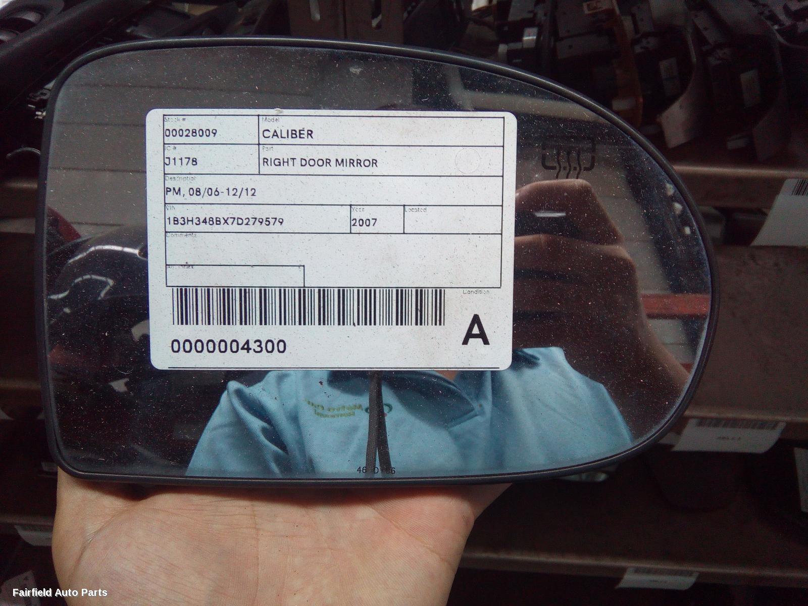 2006-2012 Dodge Caliber Right Door Mirror