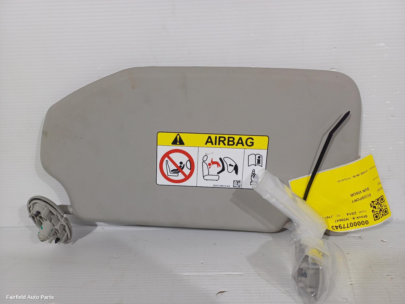 2013-2020 Ford Ecosport Sunvisor
