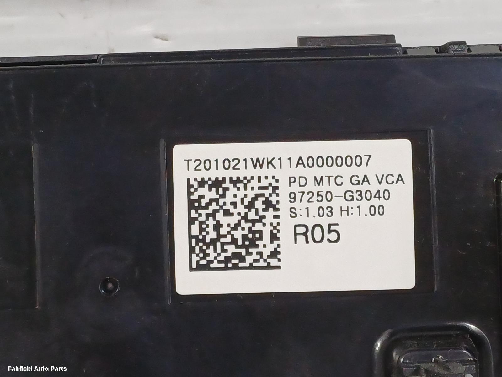 2017-2025 Hyundai I30 Heater Ac Controls