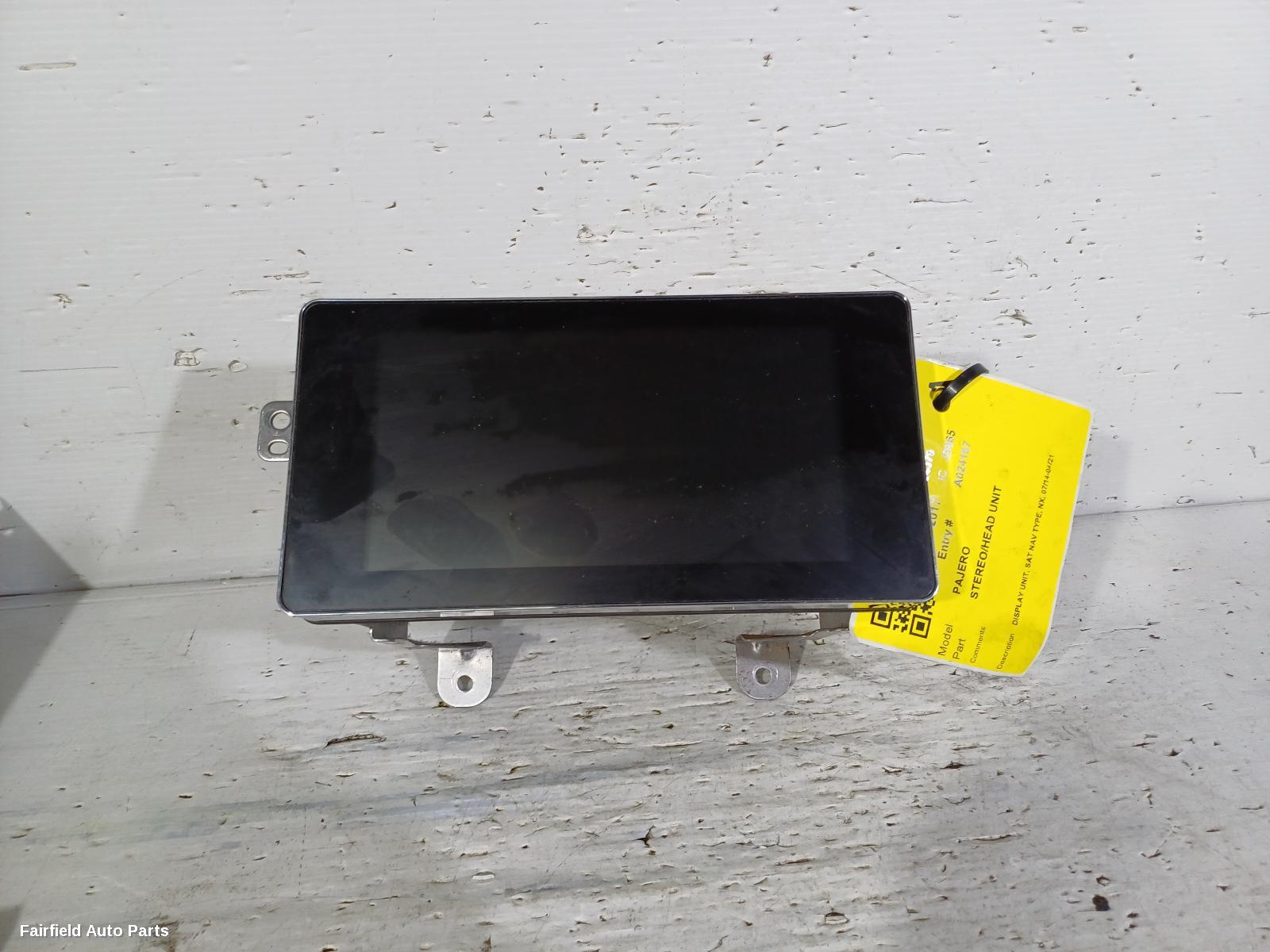 2014-2021 Mitsubishi Pajero Radio Cd Dvd Sat Tv