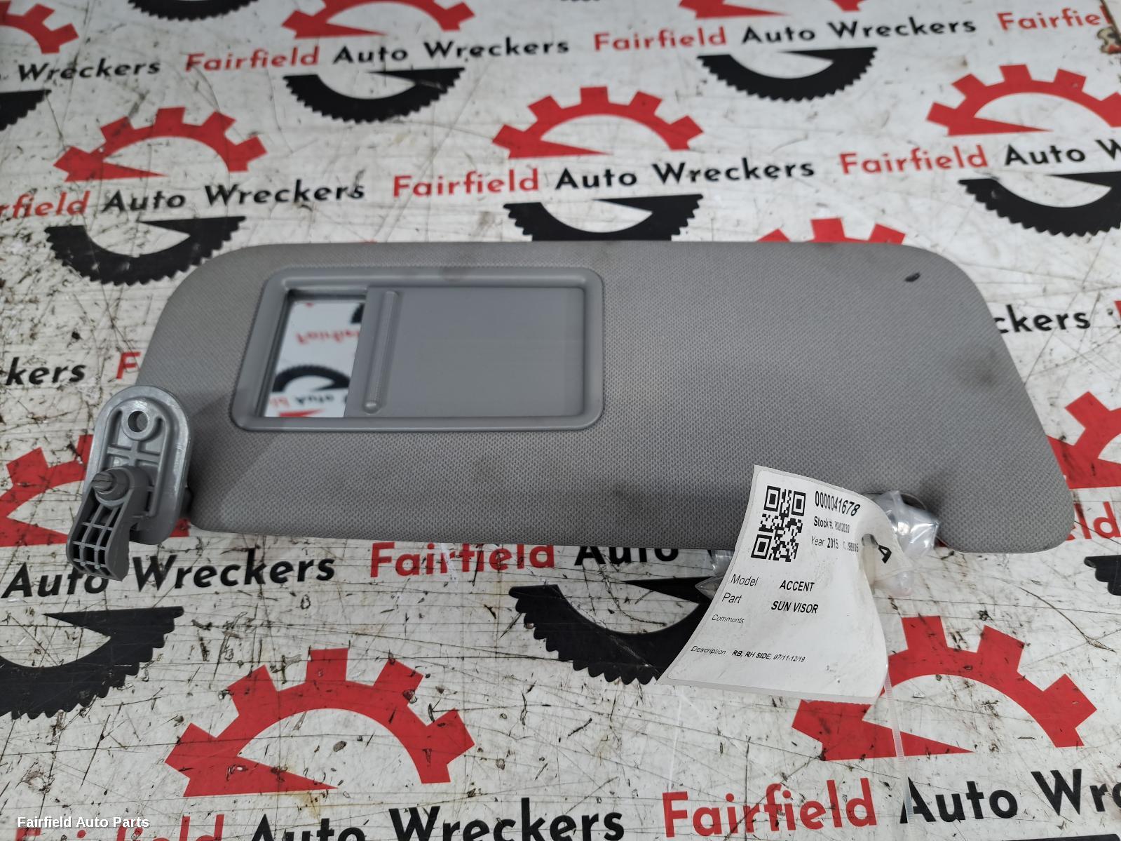 2011-2019 Hyundai Accent Sunvisor