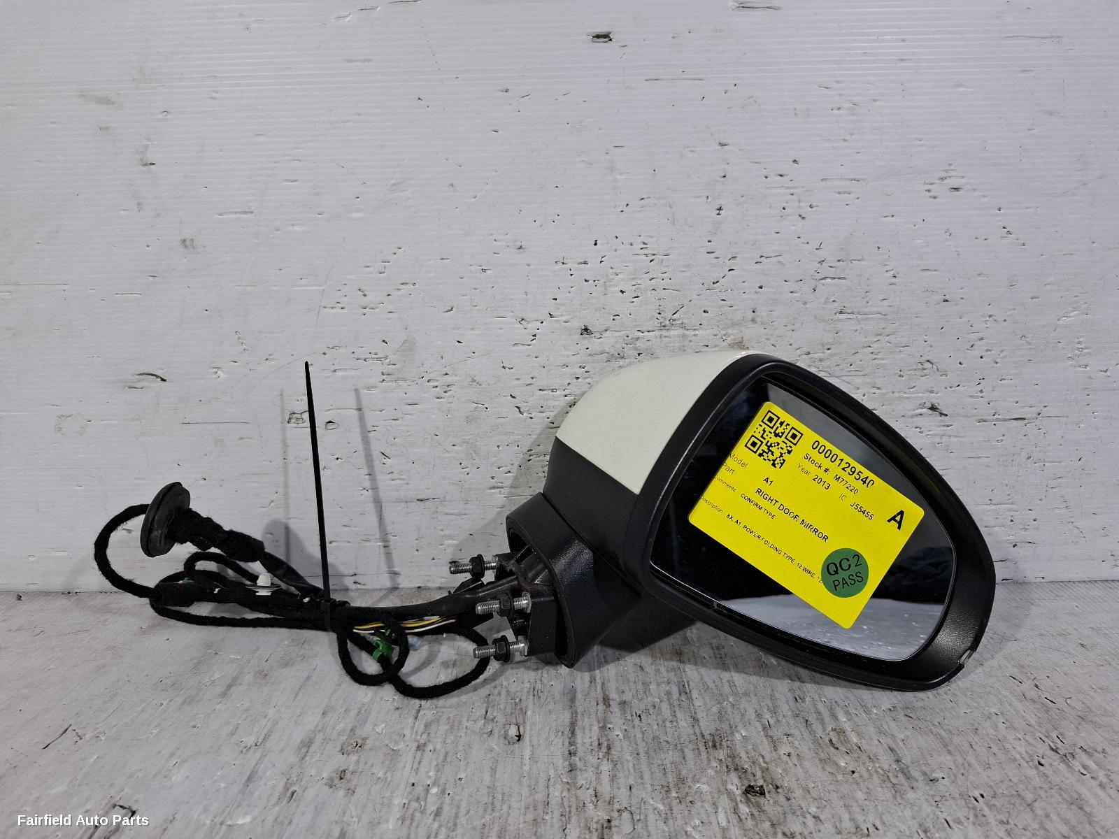 2010-2018 Audi A1 Right Door Mirror