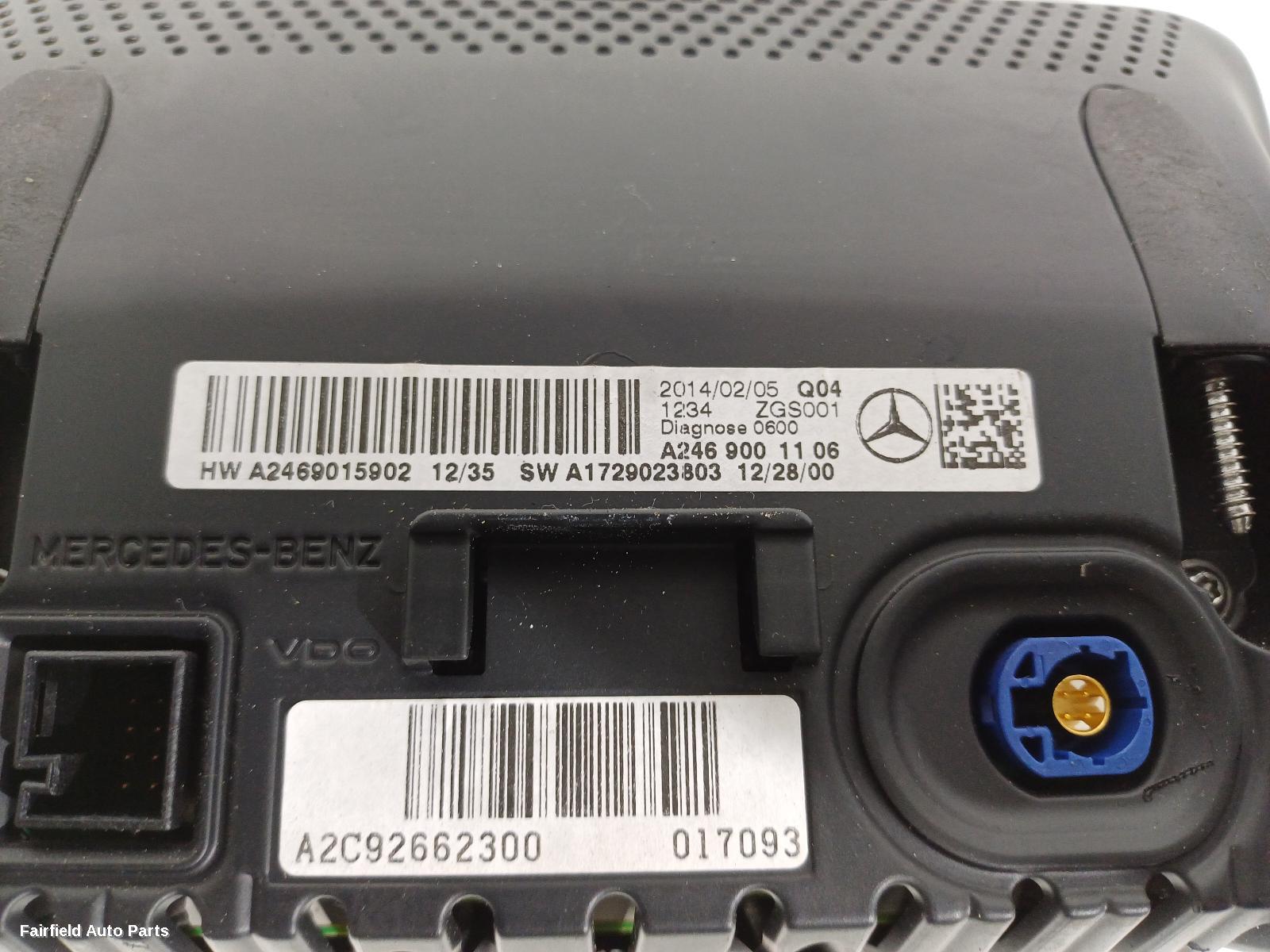 2012-2015 Mercedes A Class Radio Cd Dvd Sat Tv