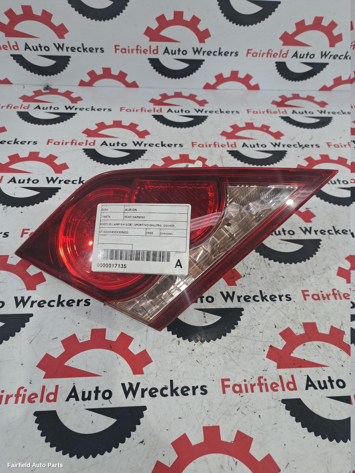 2006-2009 Toyota Aurion Rear Garnish