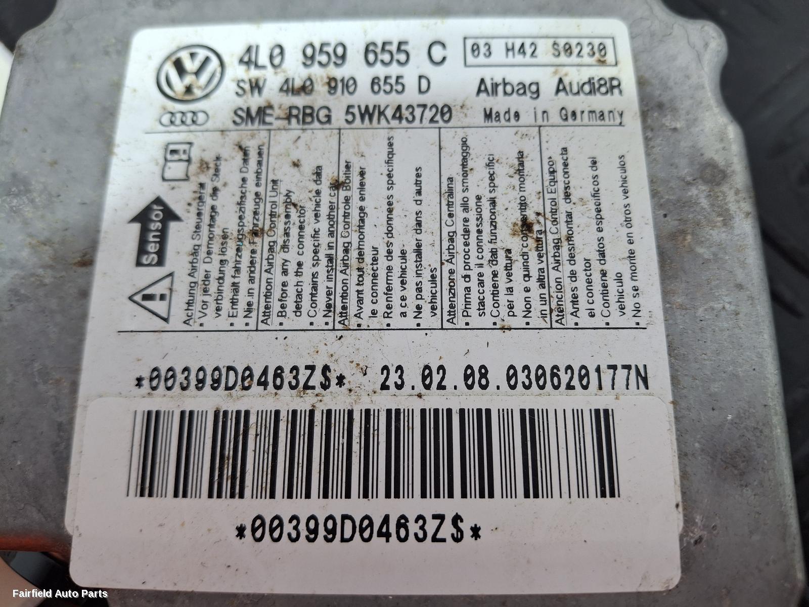 2006-2015 Audi Q7 Airbag Module Sensor