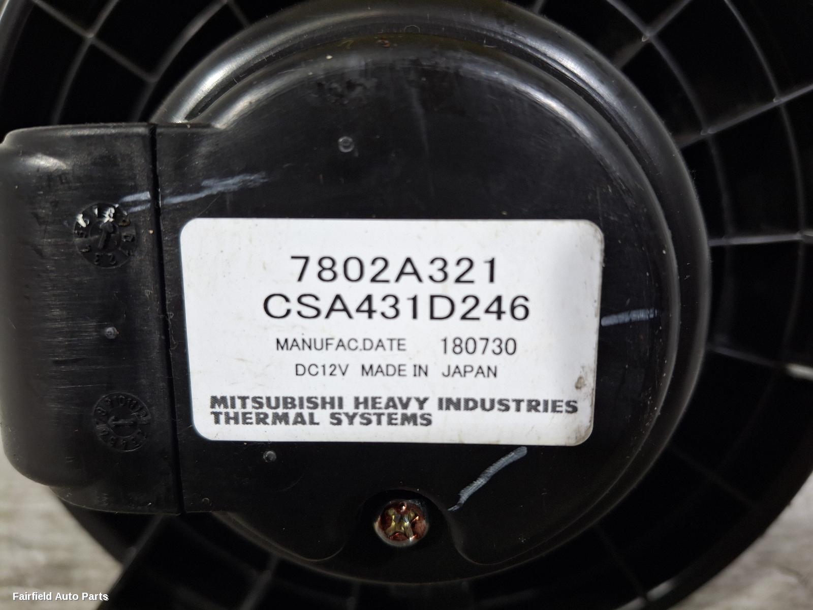 2016-2021 Mitsubishi Outlander Heater Fan Motor