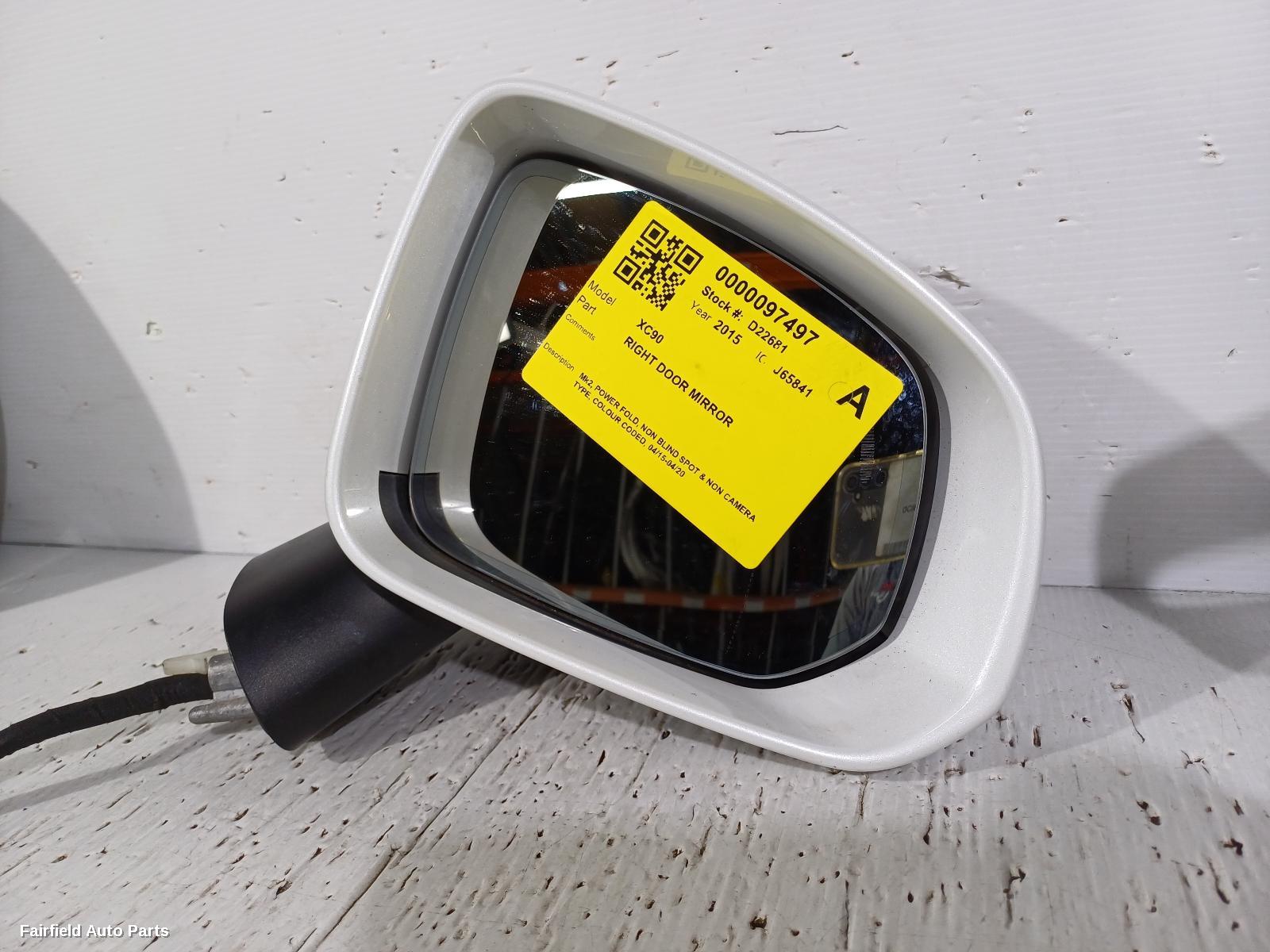 2015-2020 Volvo Xc90 Right Door Mirror