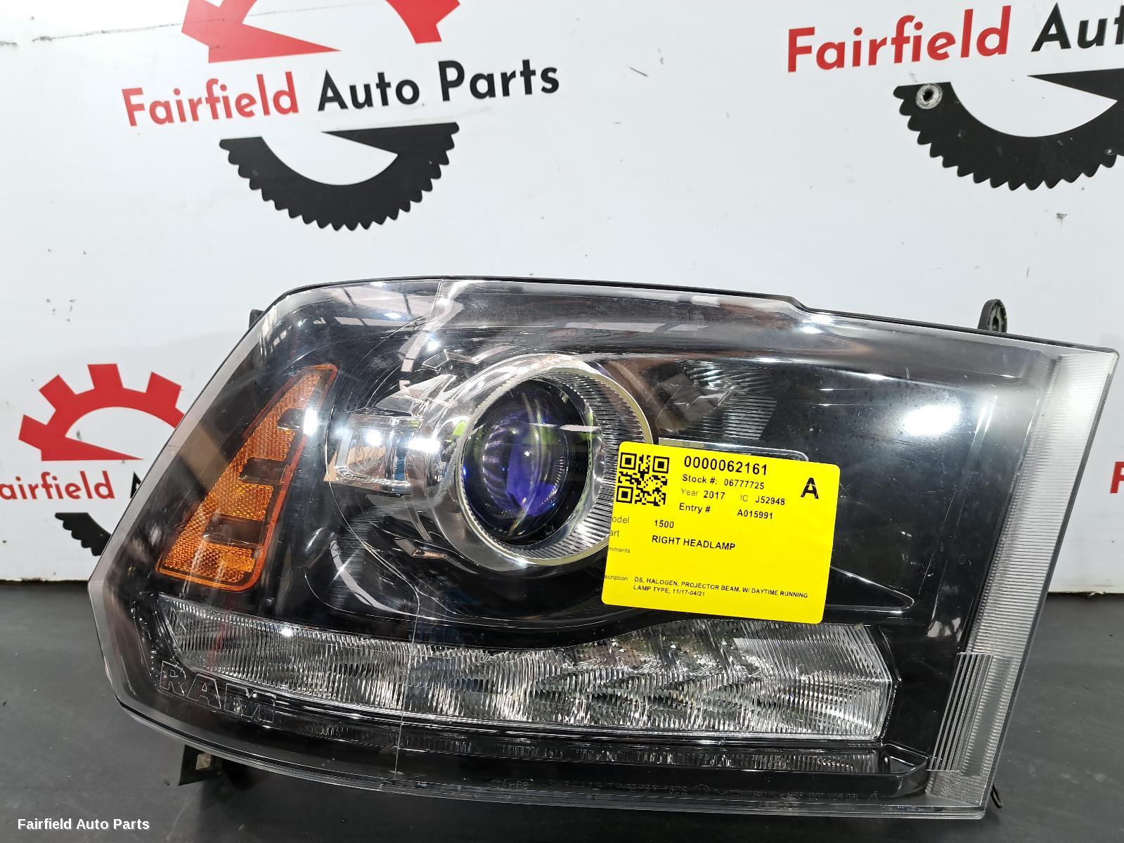 2017-2023 Ram 1500 Right Headlamp
