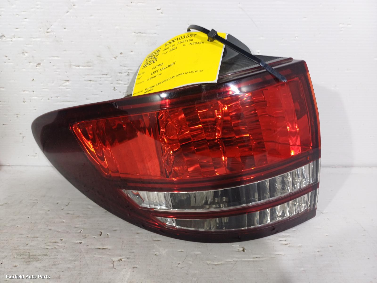 2003 Toyota Estima Left Taillight