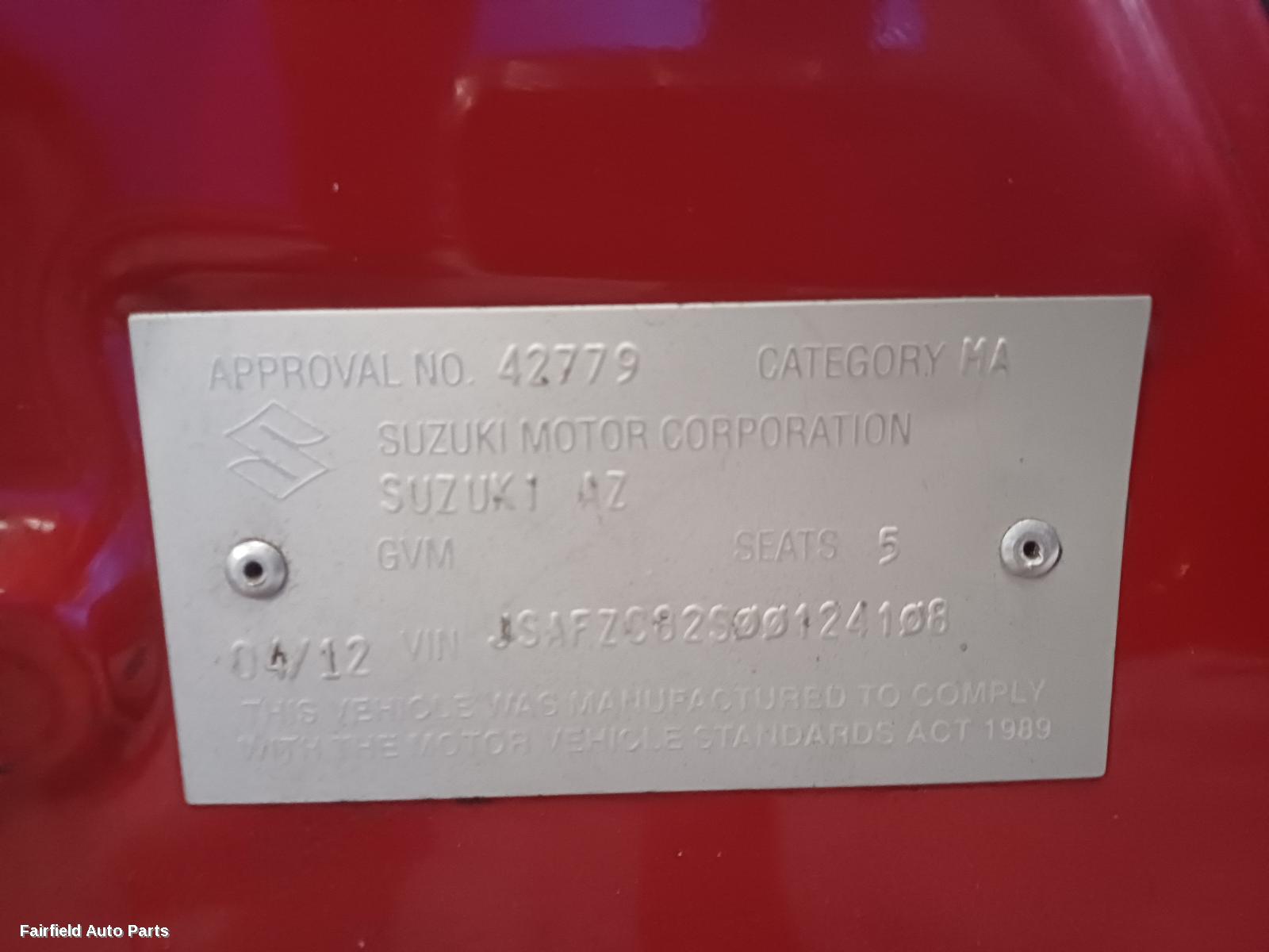 2012 Suzuki Swift Grille