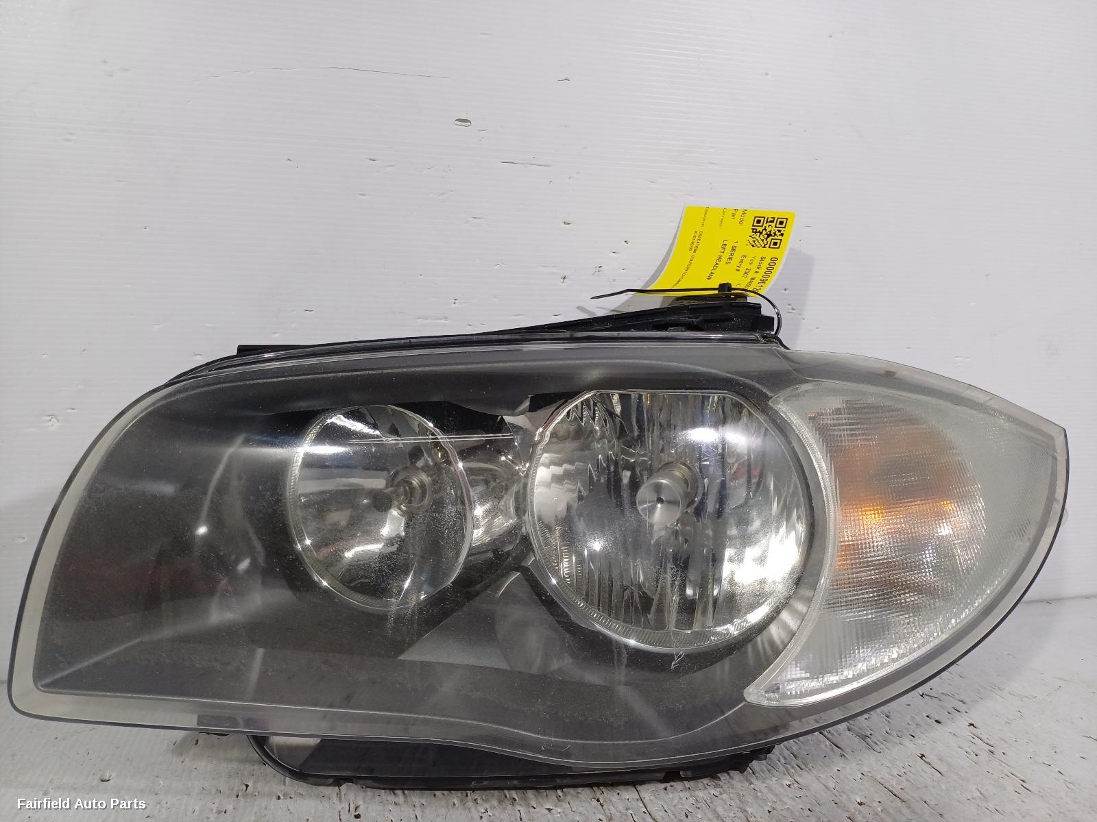 2007-2009 Bmw 1 Series Left Headlamp