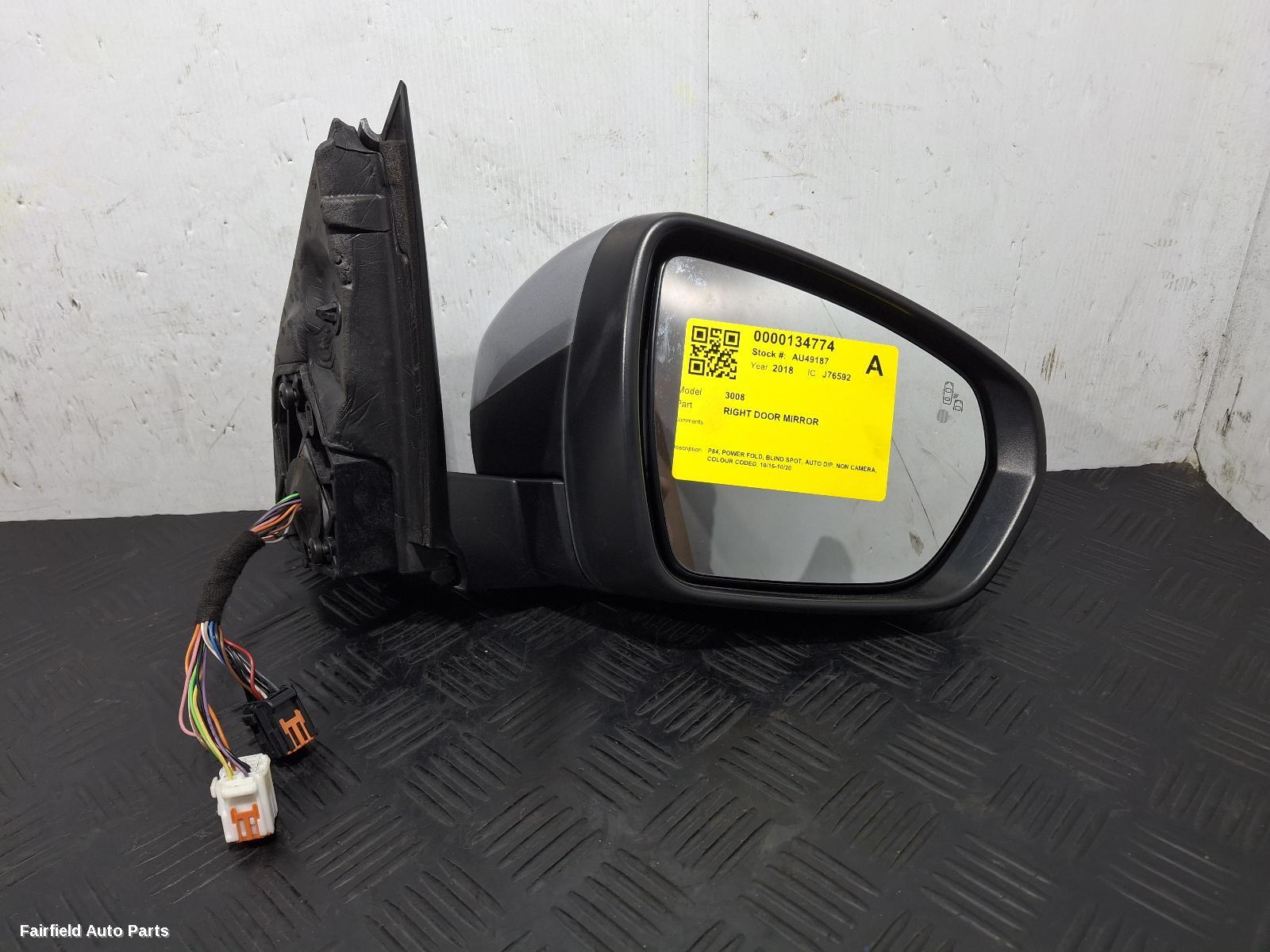 2016-2020 Peugeot 3008 Right Door Mirror