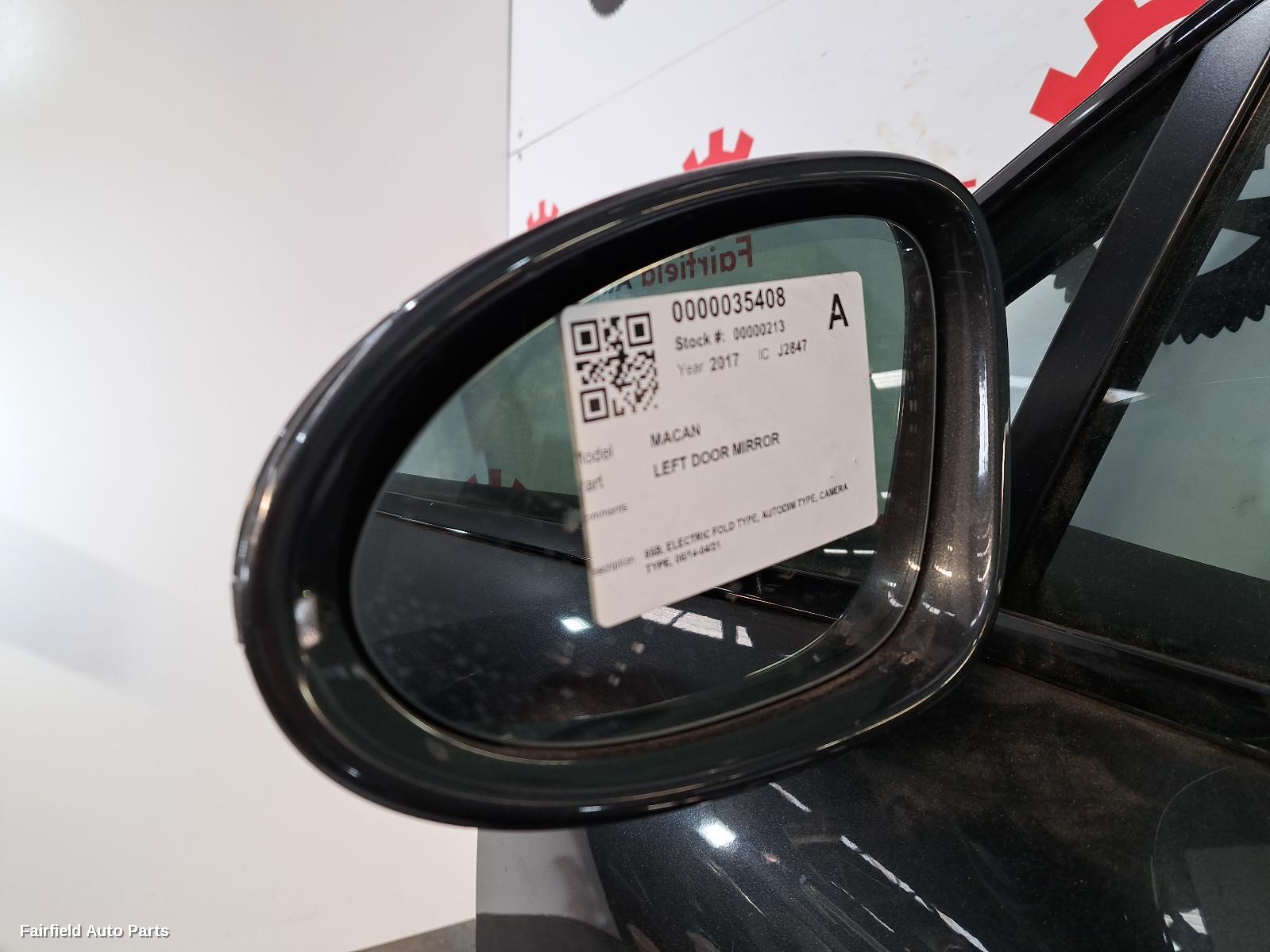 2014-2021 Porsche Macan Left Door Mirror