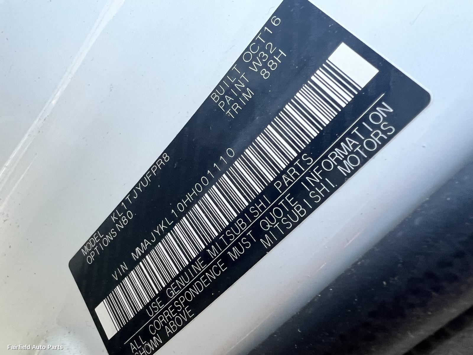 2016 Mitsubishi Triton Steering Box Rack