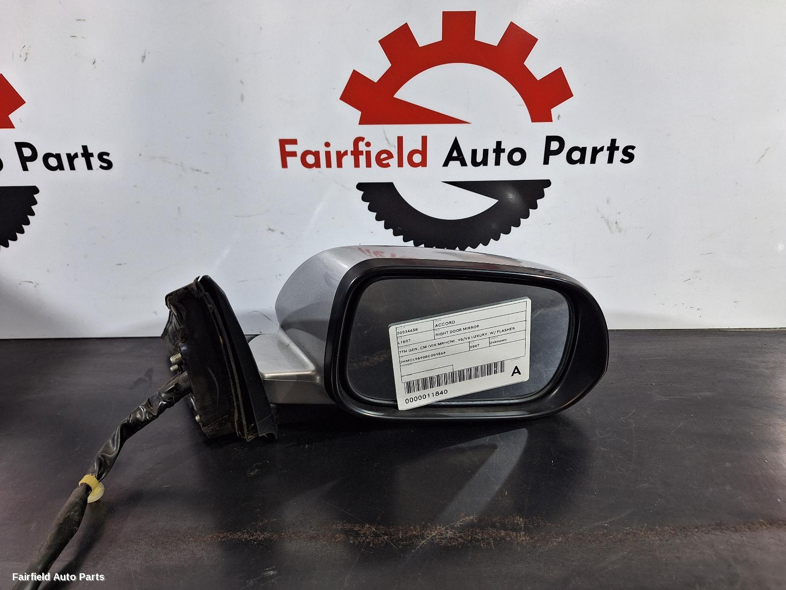 2007 Honda Accord Right Door Mirror
