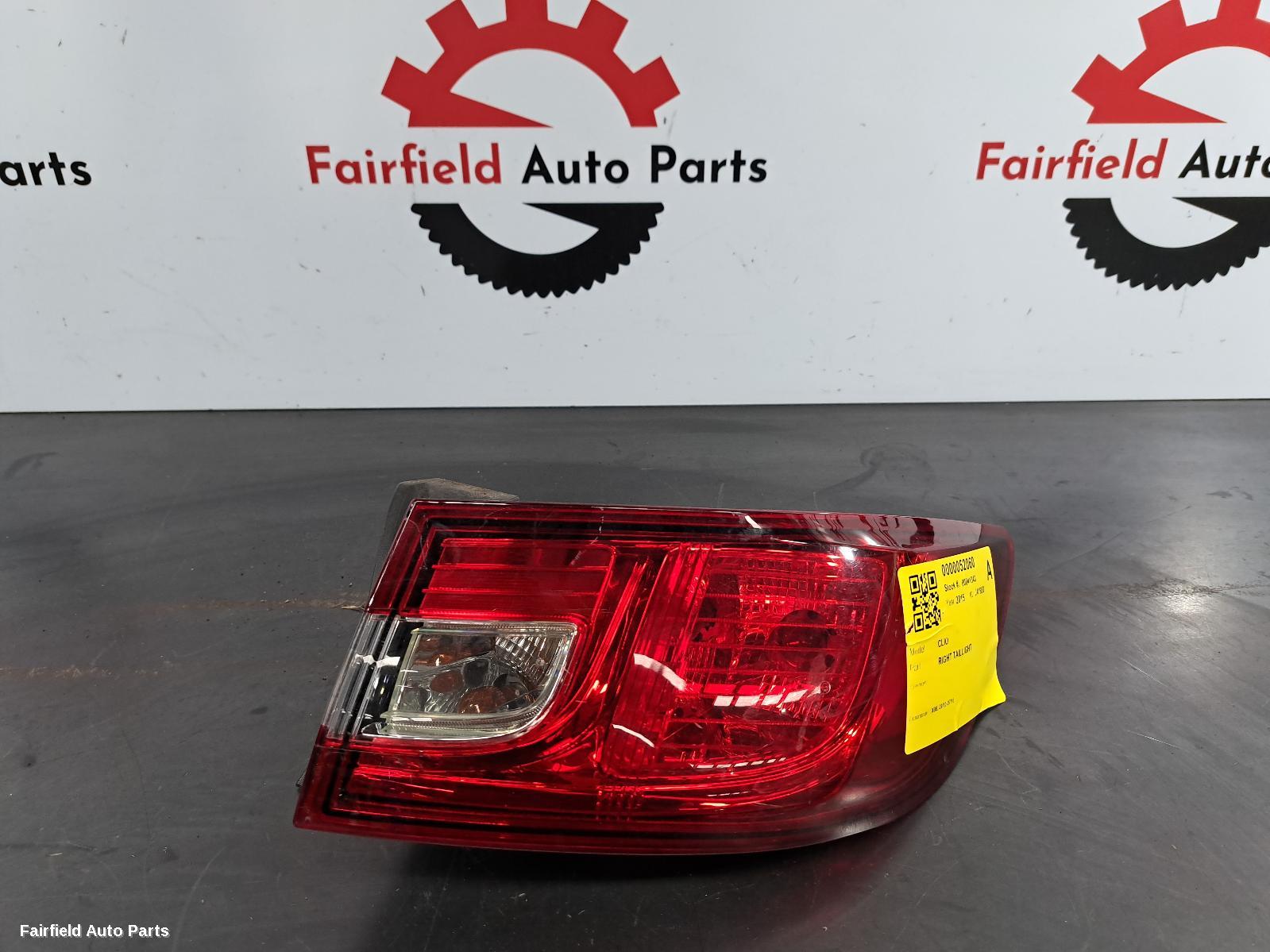 2013-2019 Renault Clio Right Taillight