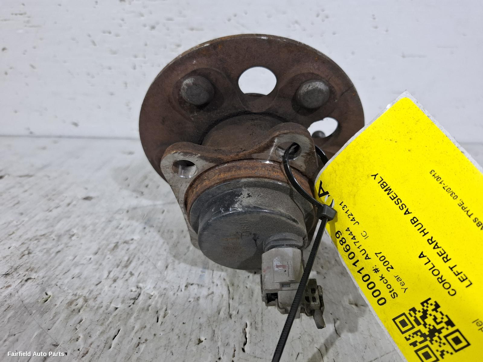 2007-2013 Toyota Corolla Left Rear Hub Assembly