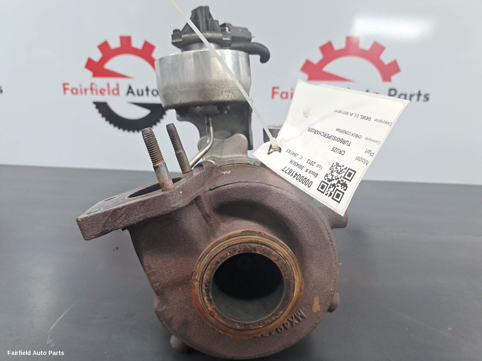 2011-2017 Holden Cruze Turbo Supercharger