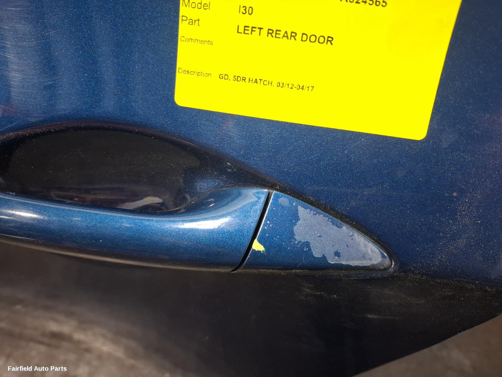 2012-2017 Hyundai I30 Left Rear Door Sliding